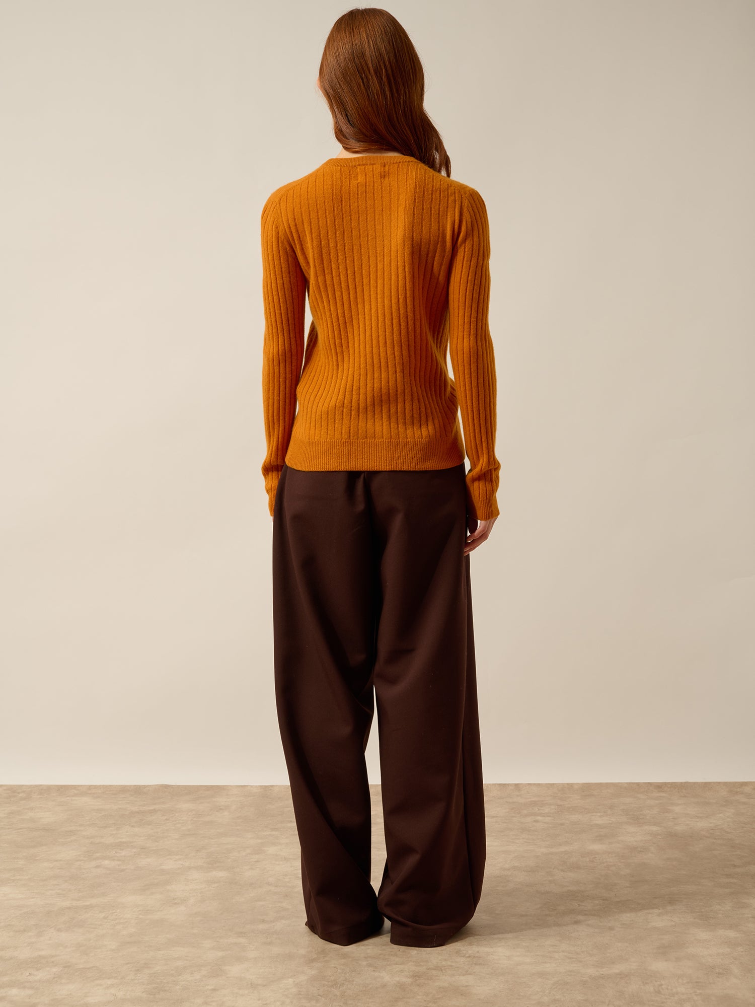 AVANA round-neck sweater ochre