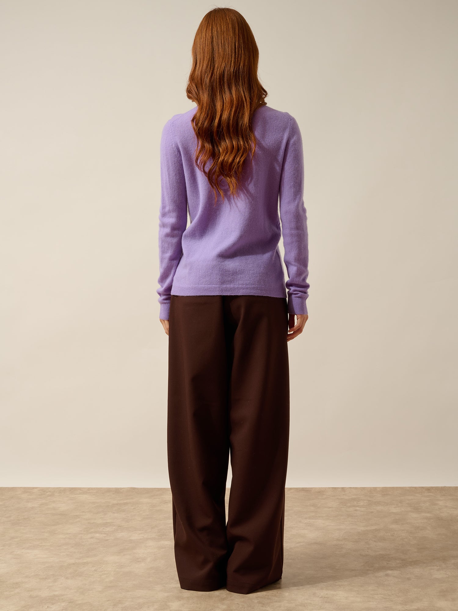 KATHARINE cardigan col rond lavande