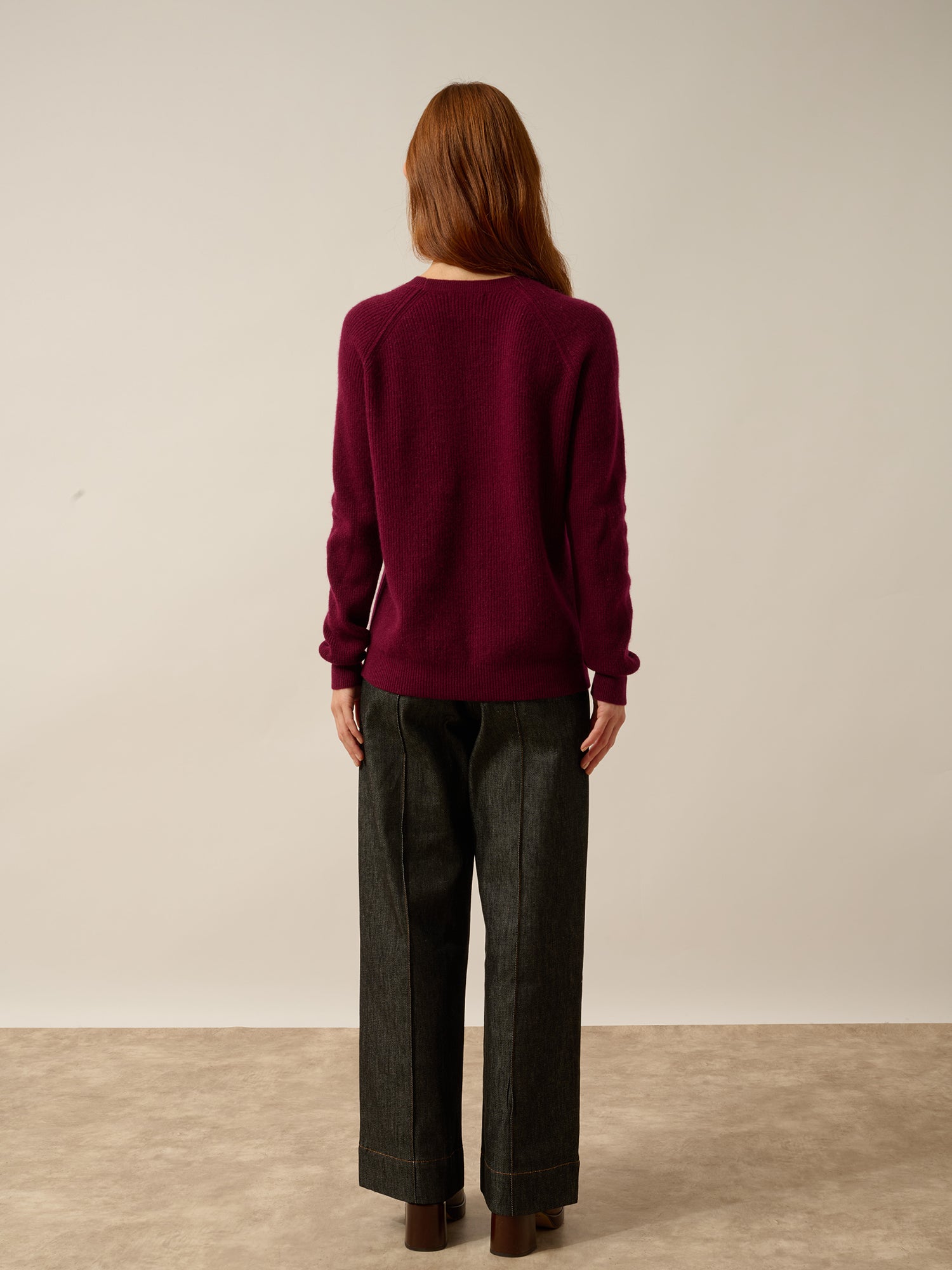 ISADORA pull col rond bordeaux