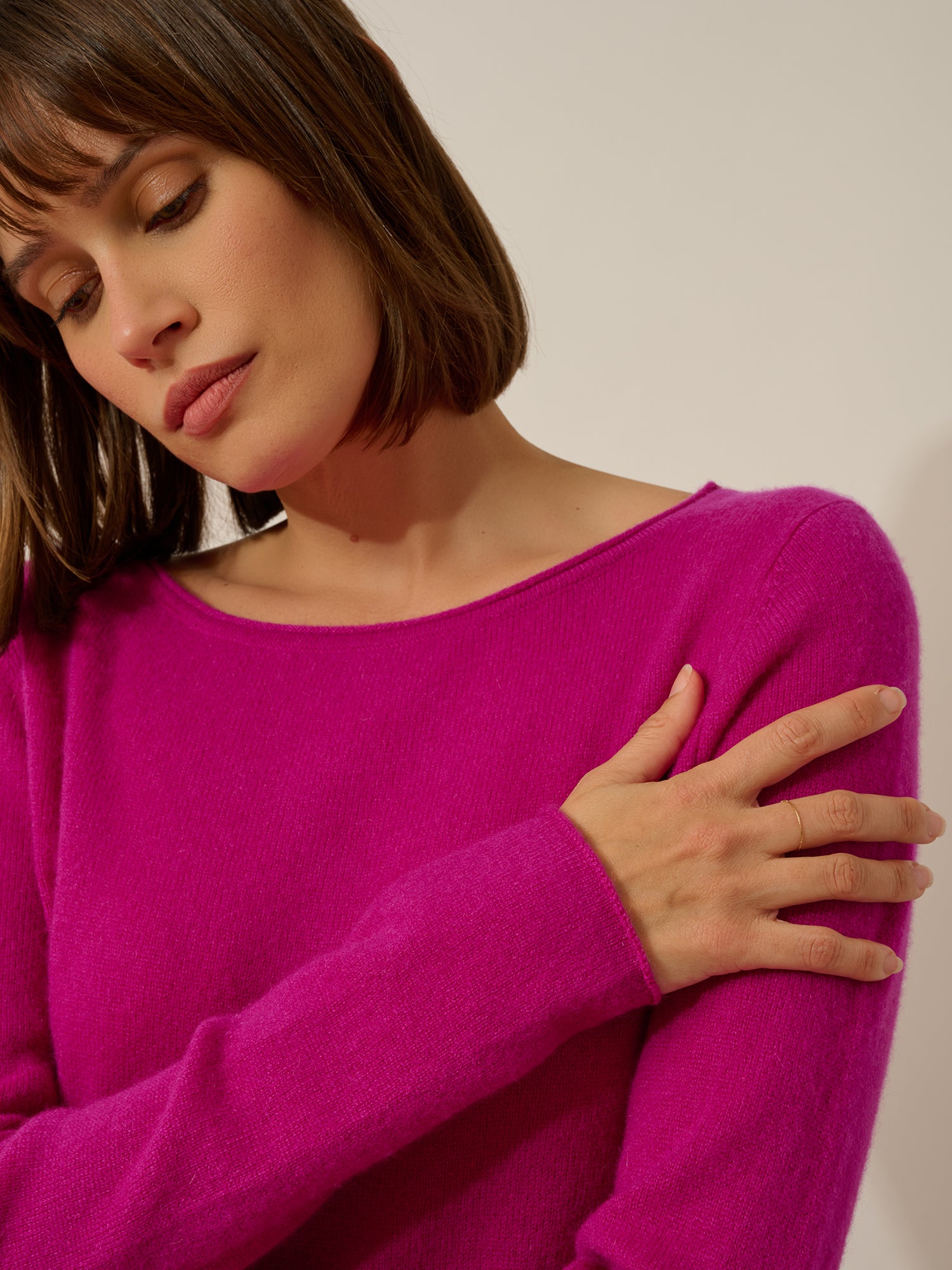 GRACE pull col bateau violine