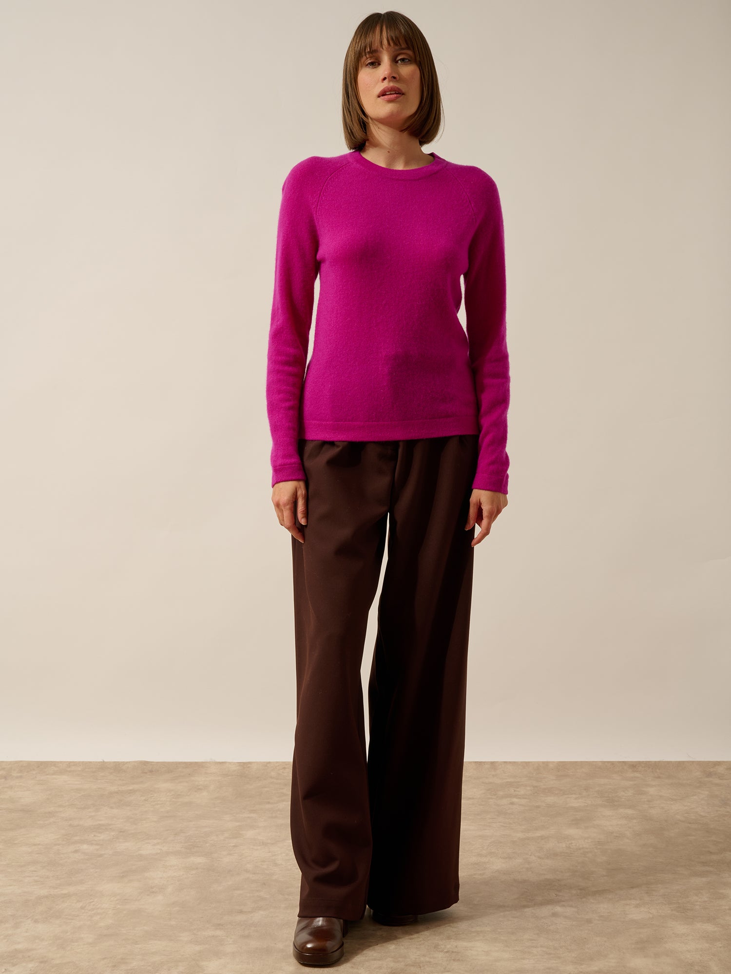 JANE pull col rond violine