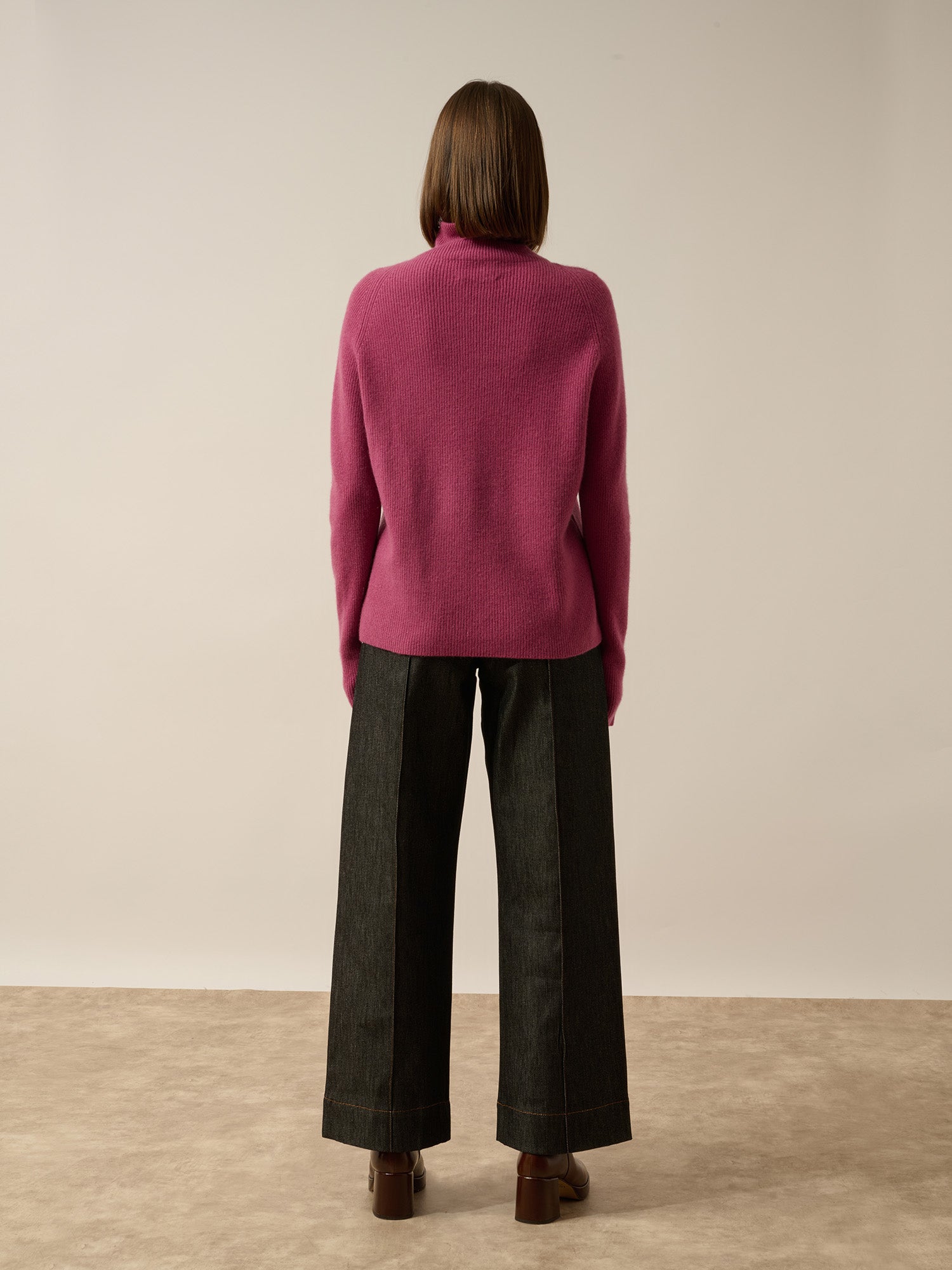 ALYSSA pull col montant orchidée