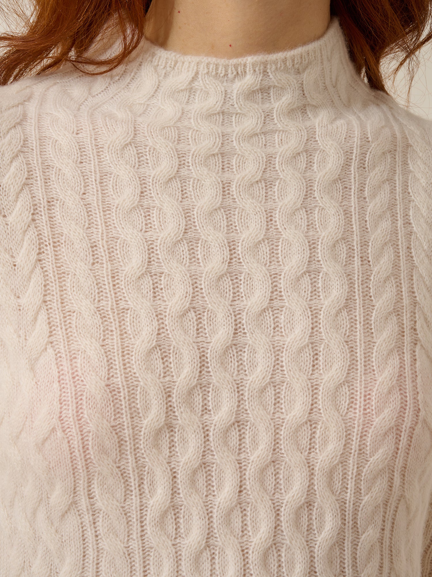 MIKO robe col montant 4 fils neige