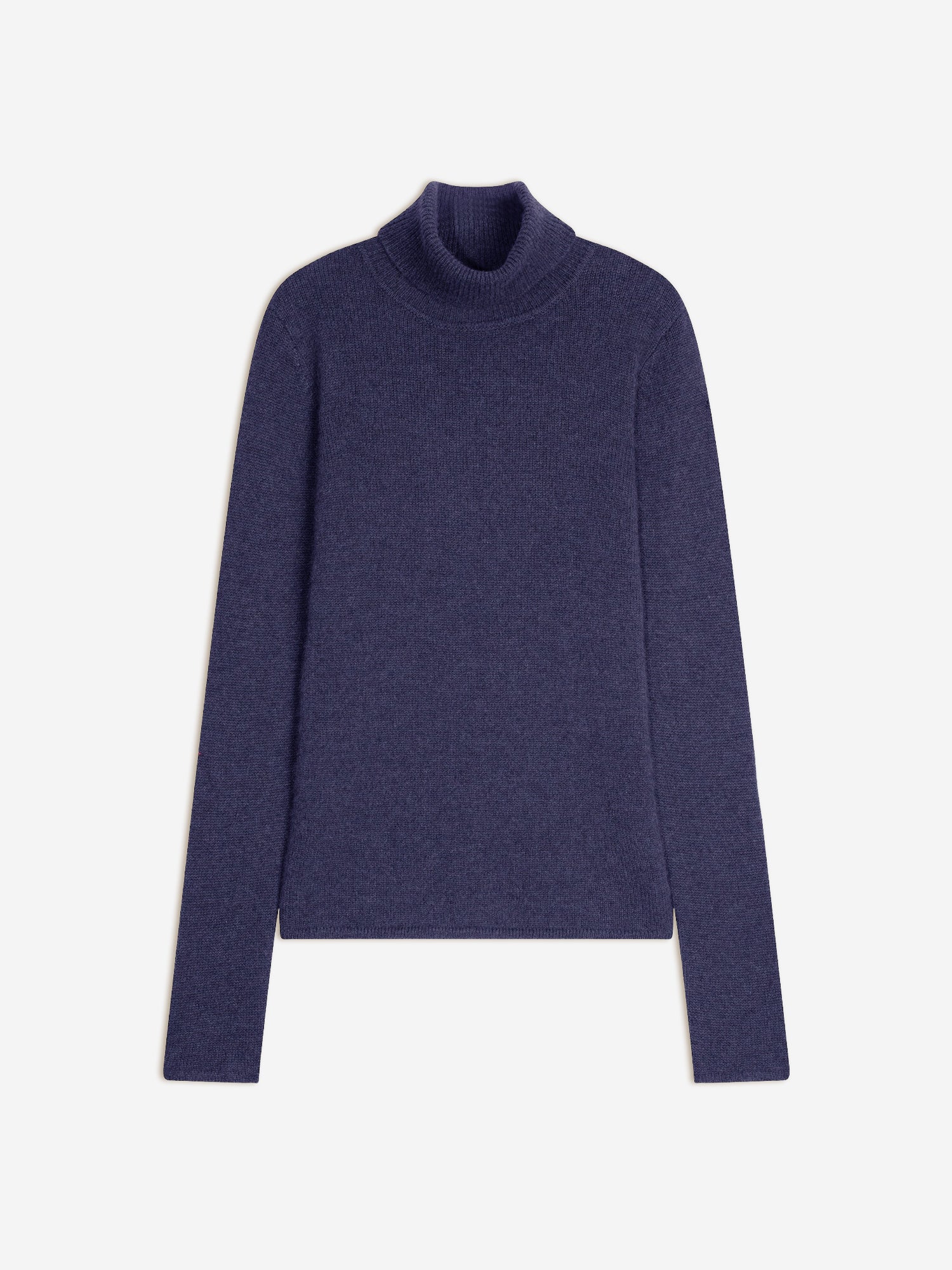 JUNE pull col roulé 4 fils violet gris chiné