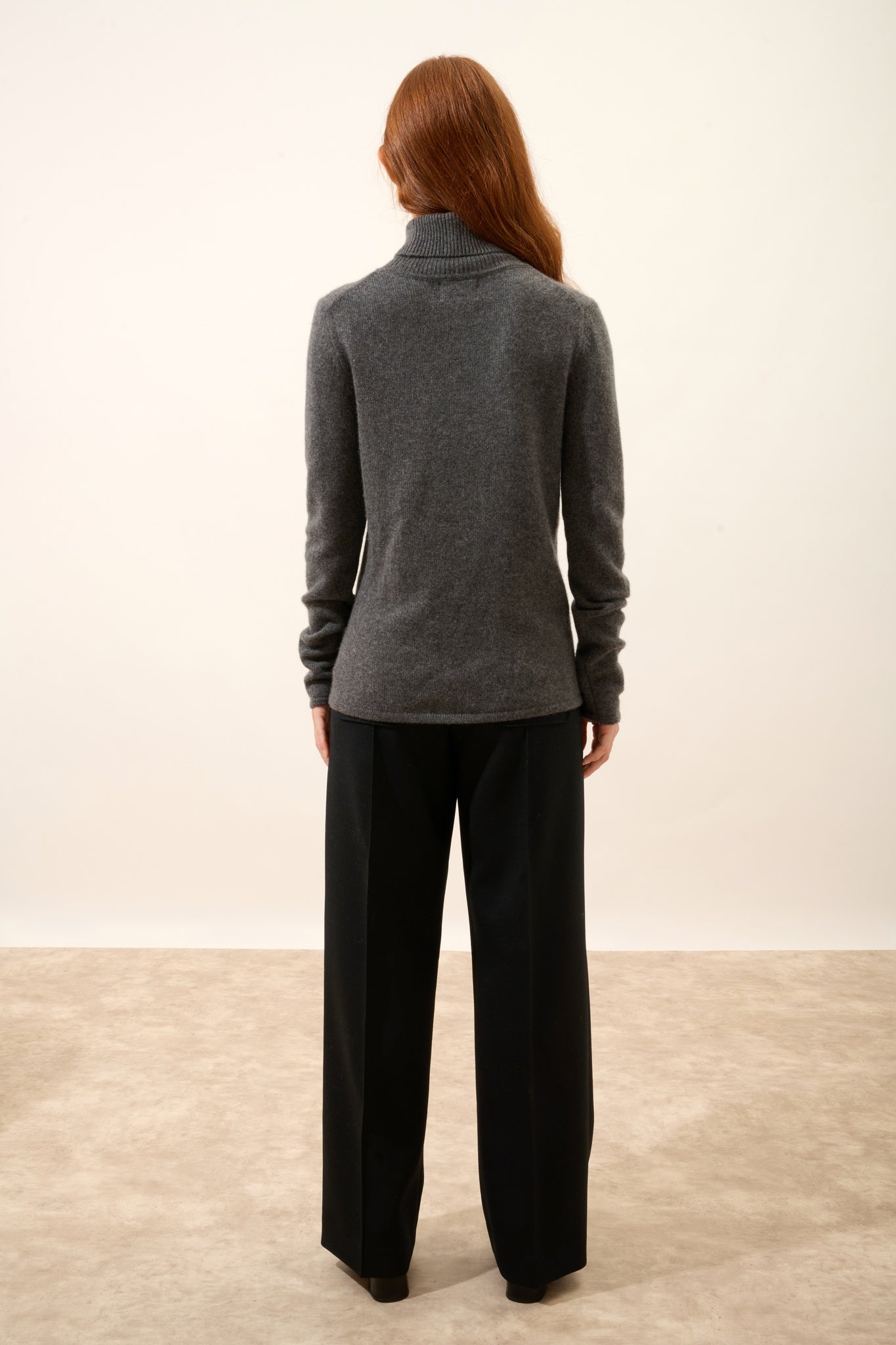 JUNE turtleneck sweater anthracite mottled