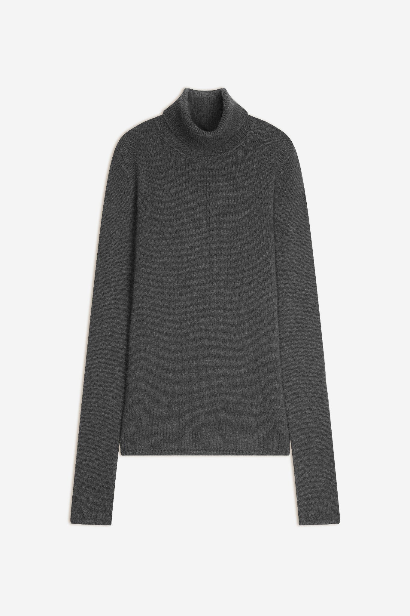 june pull col roulé anthracite chiné