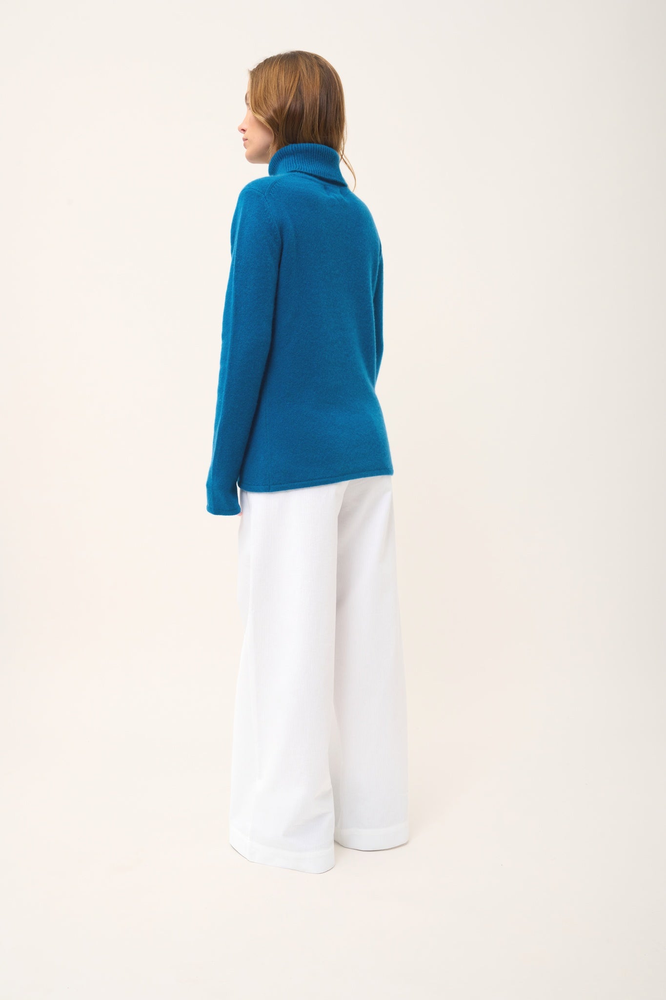 JUNE peacock turtleneck sweater