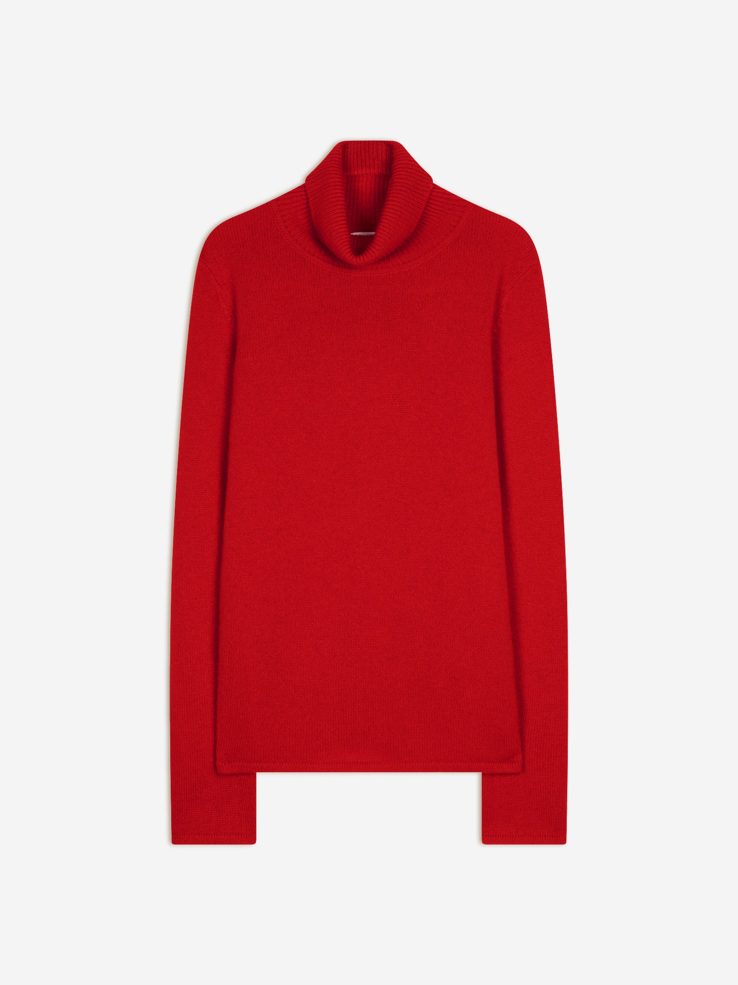 JUNE pull col roulé rouge