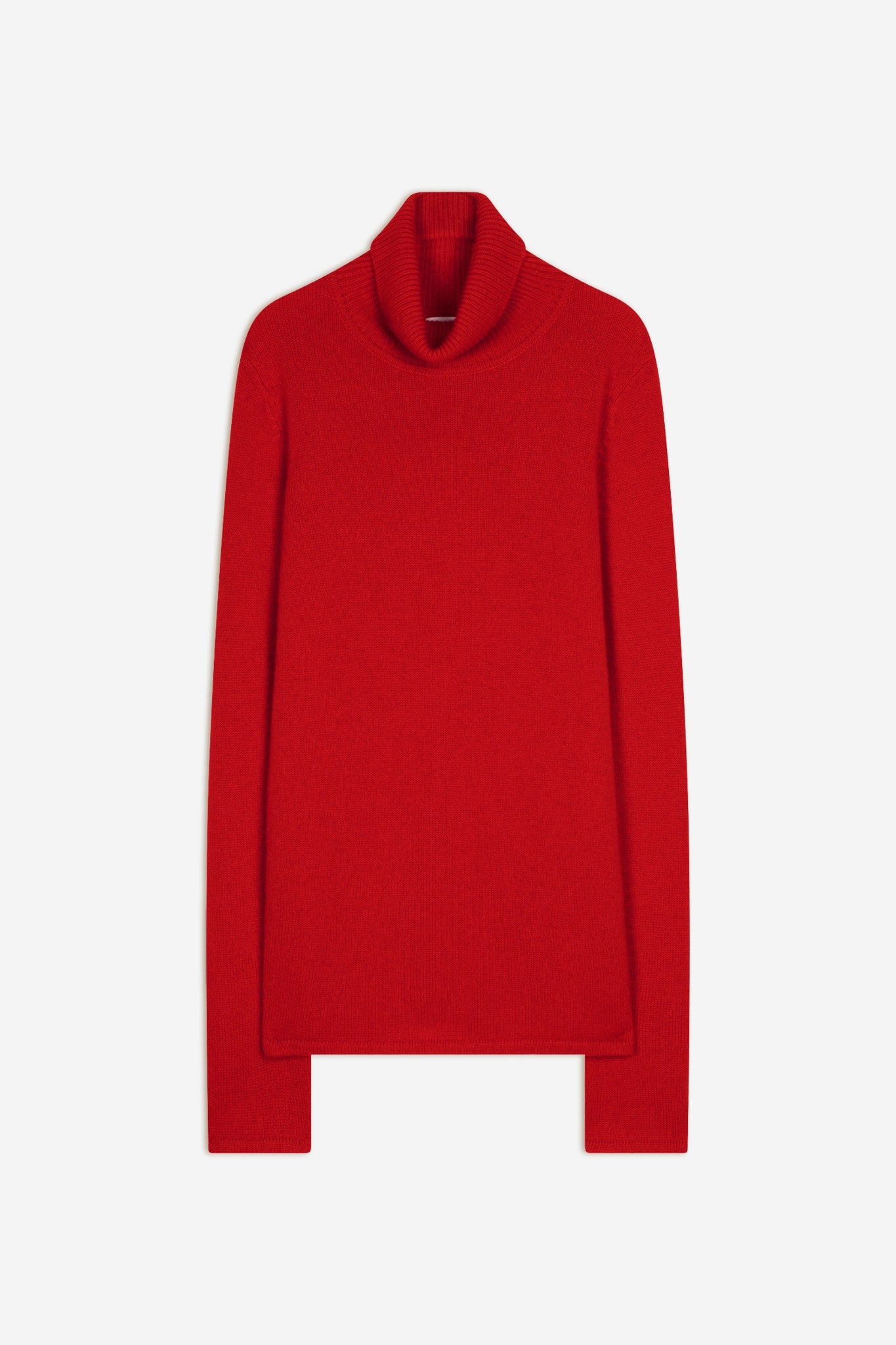 june pull col roulé rouge