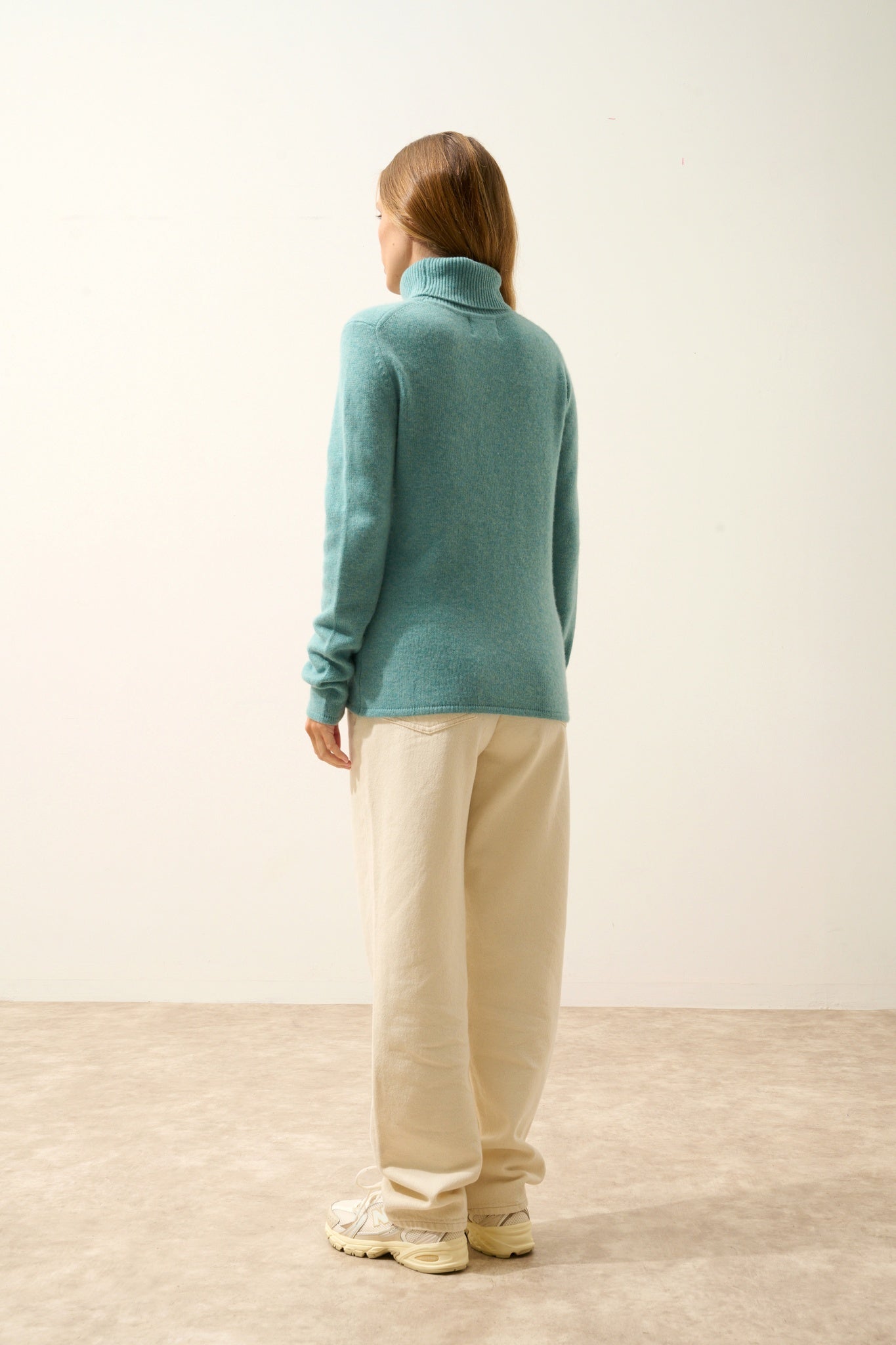 JUNE turtleneck sweater mottled green
