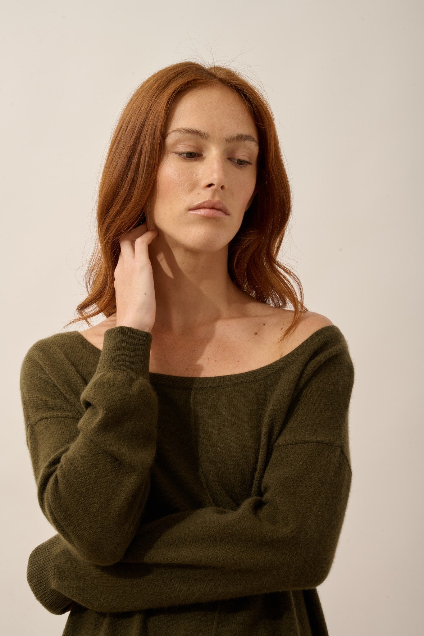 karen pull col rond chatain