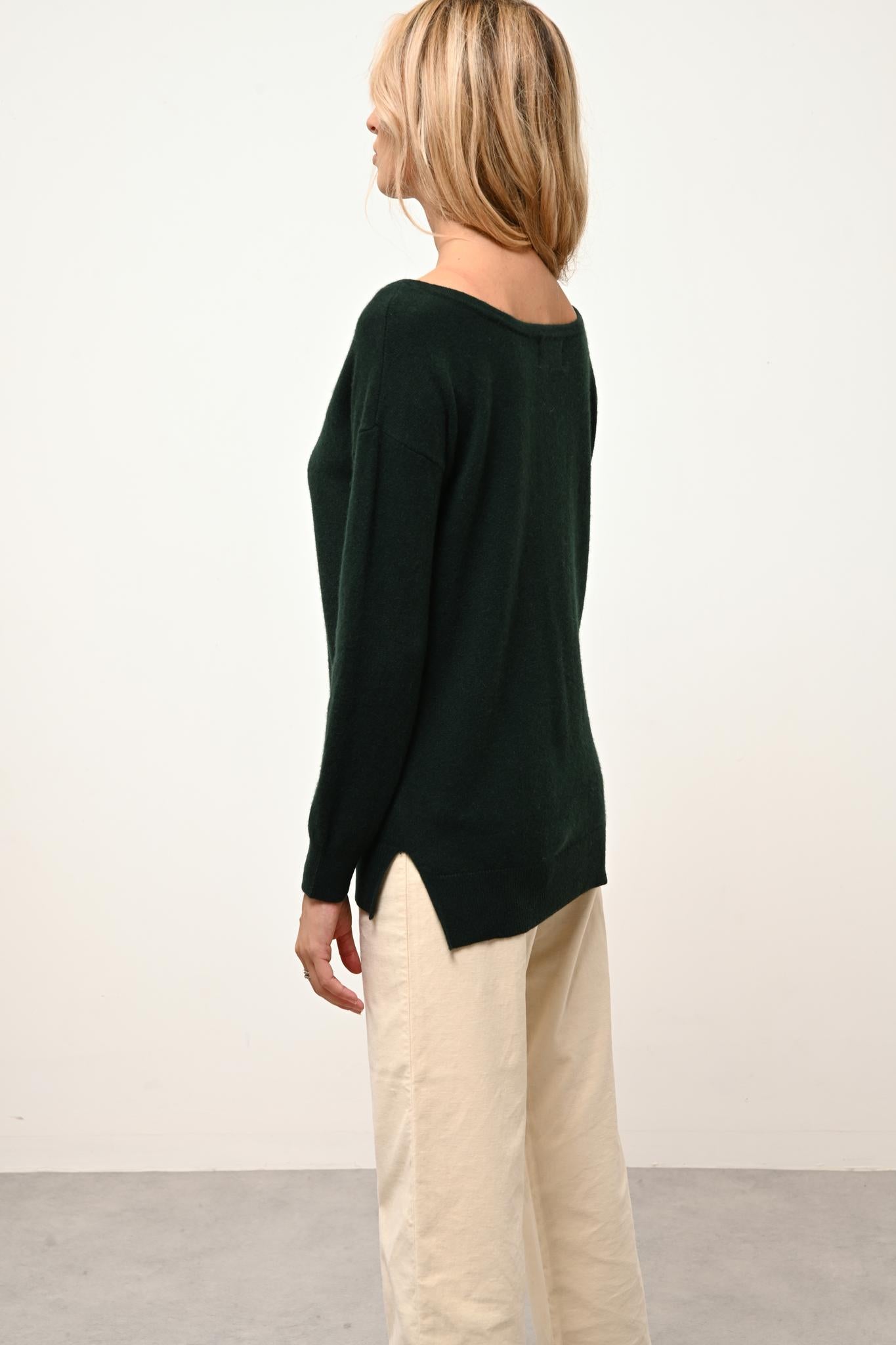 KAREN round-neck sweater cypress
