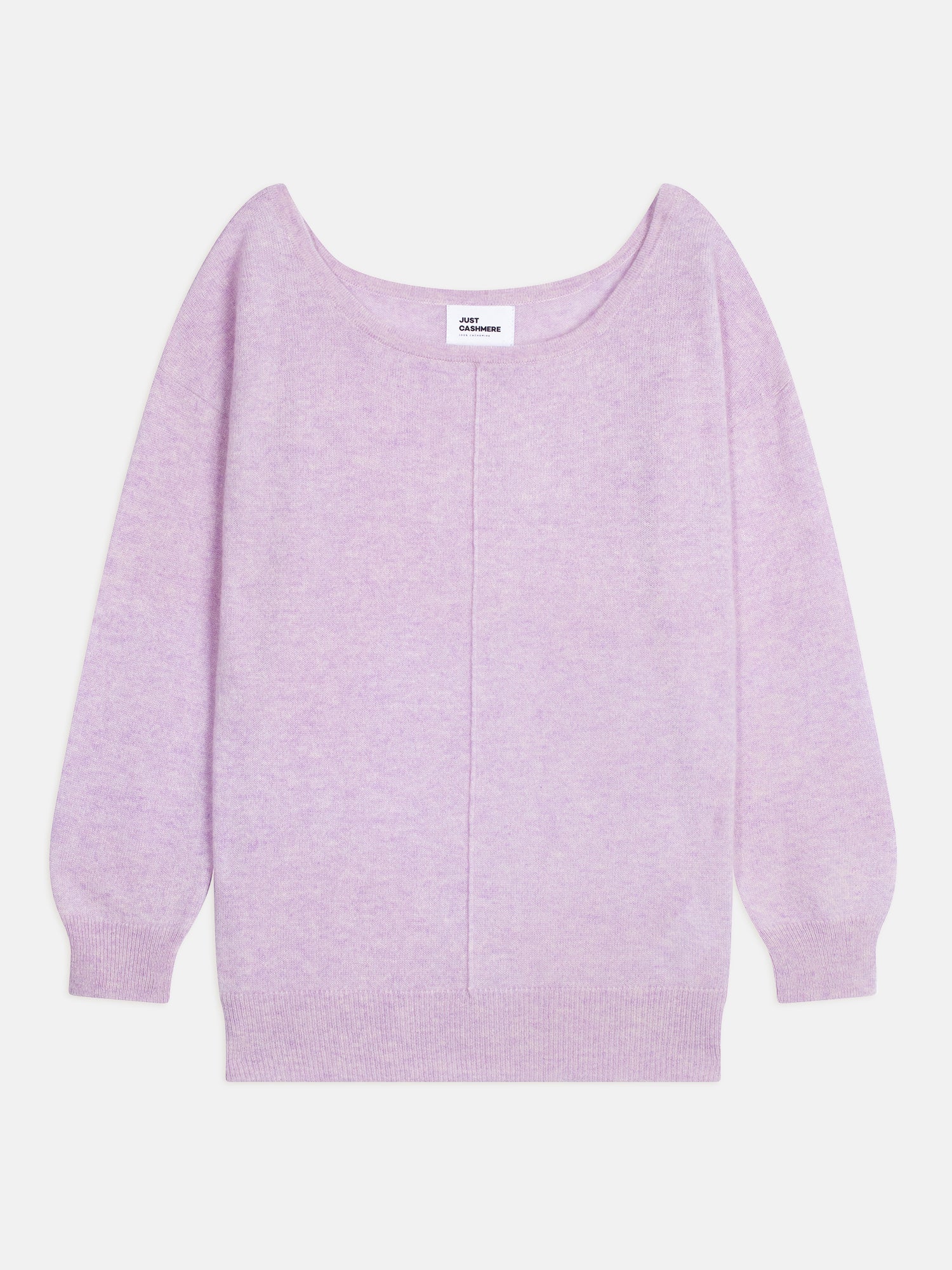 KAREN pull col rond mauve chiné