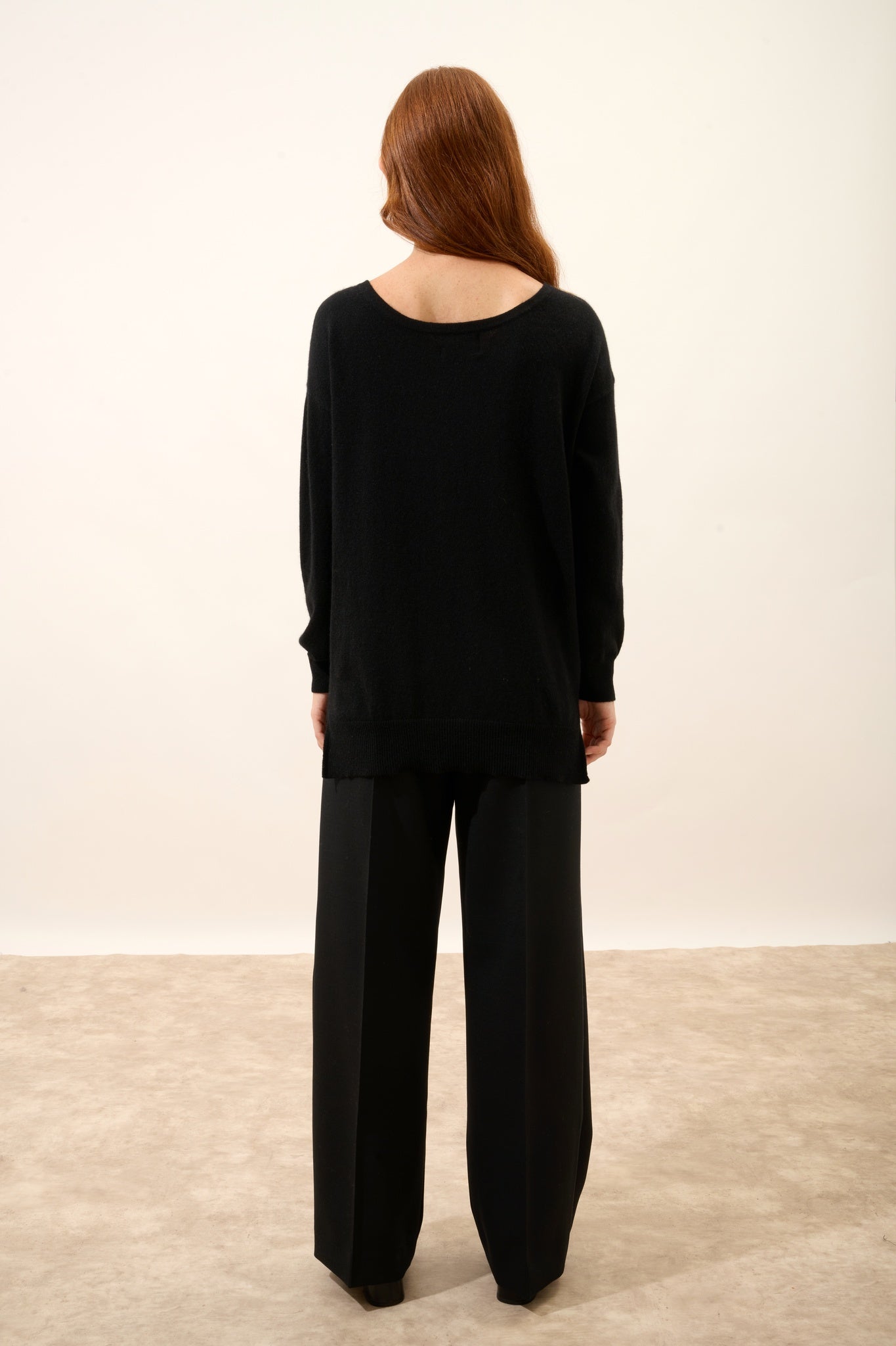 KAREN pull col rond noir