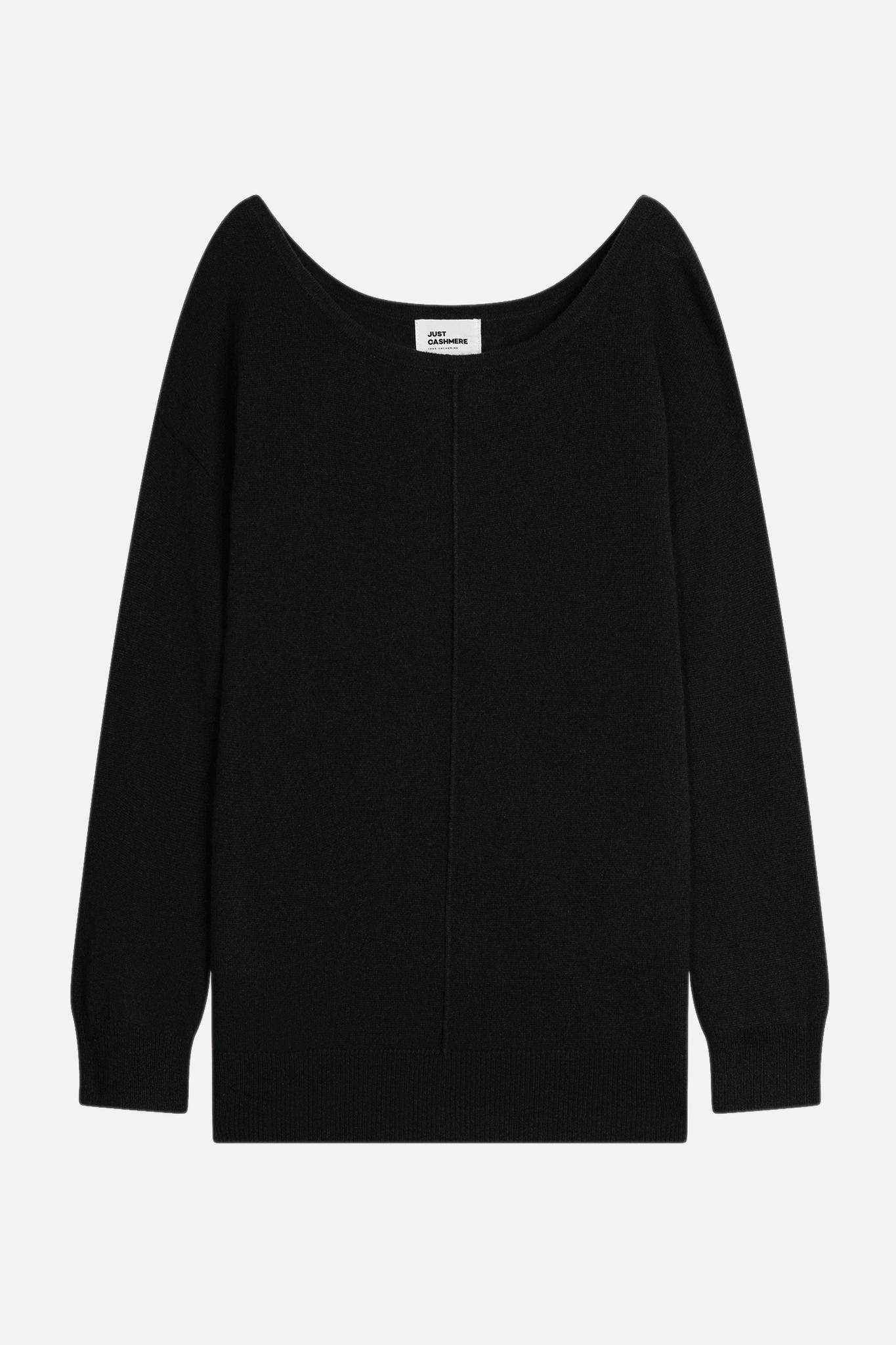 KAREN pull col rond noir