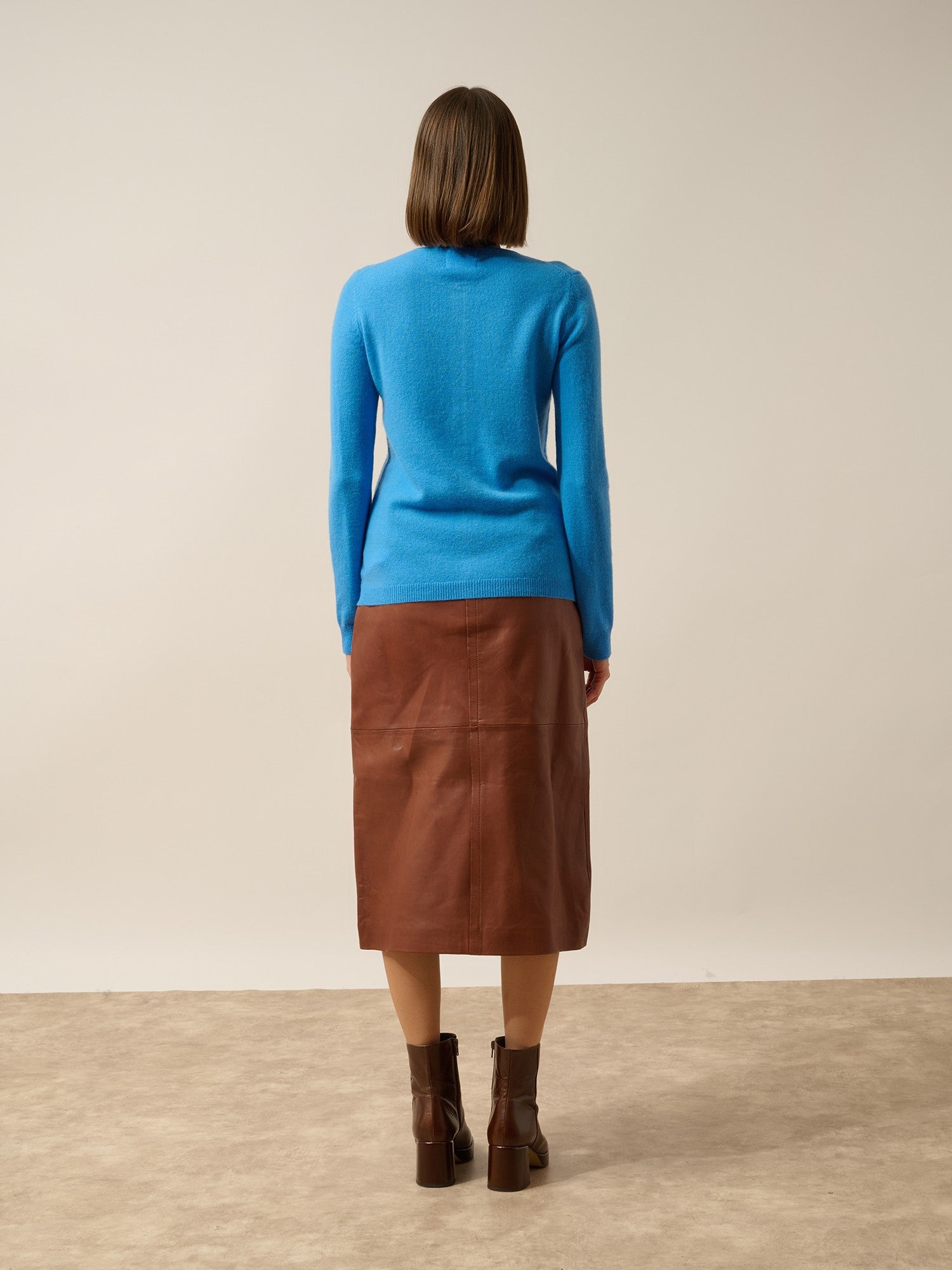 katharine blueberry round neck cardigan