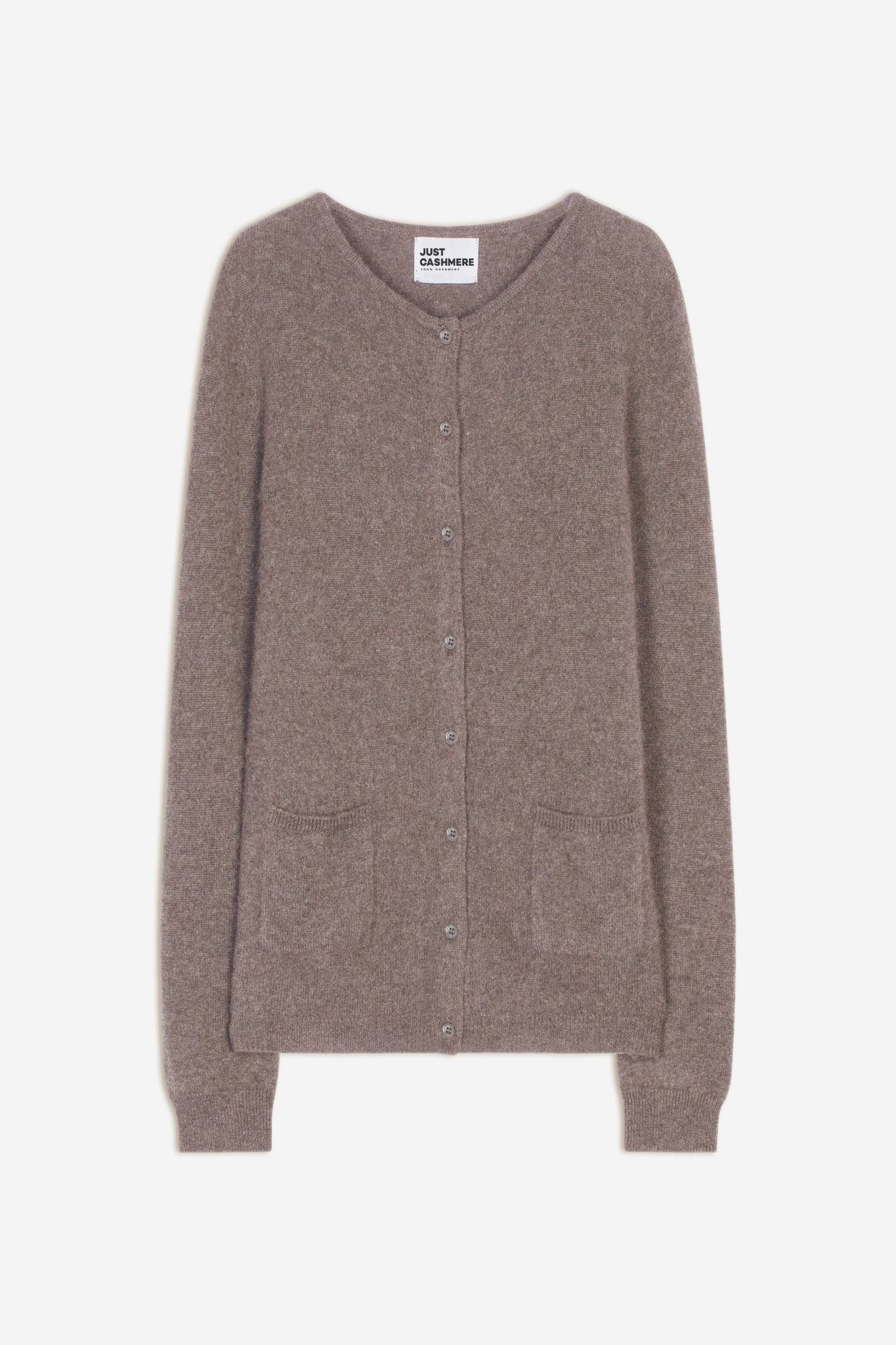 KATHARINE cardigan col rond caribou chiné