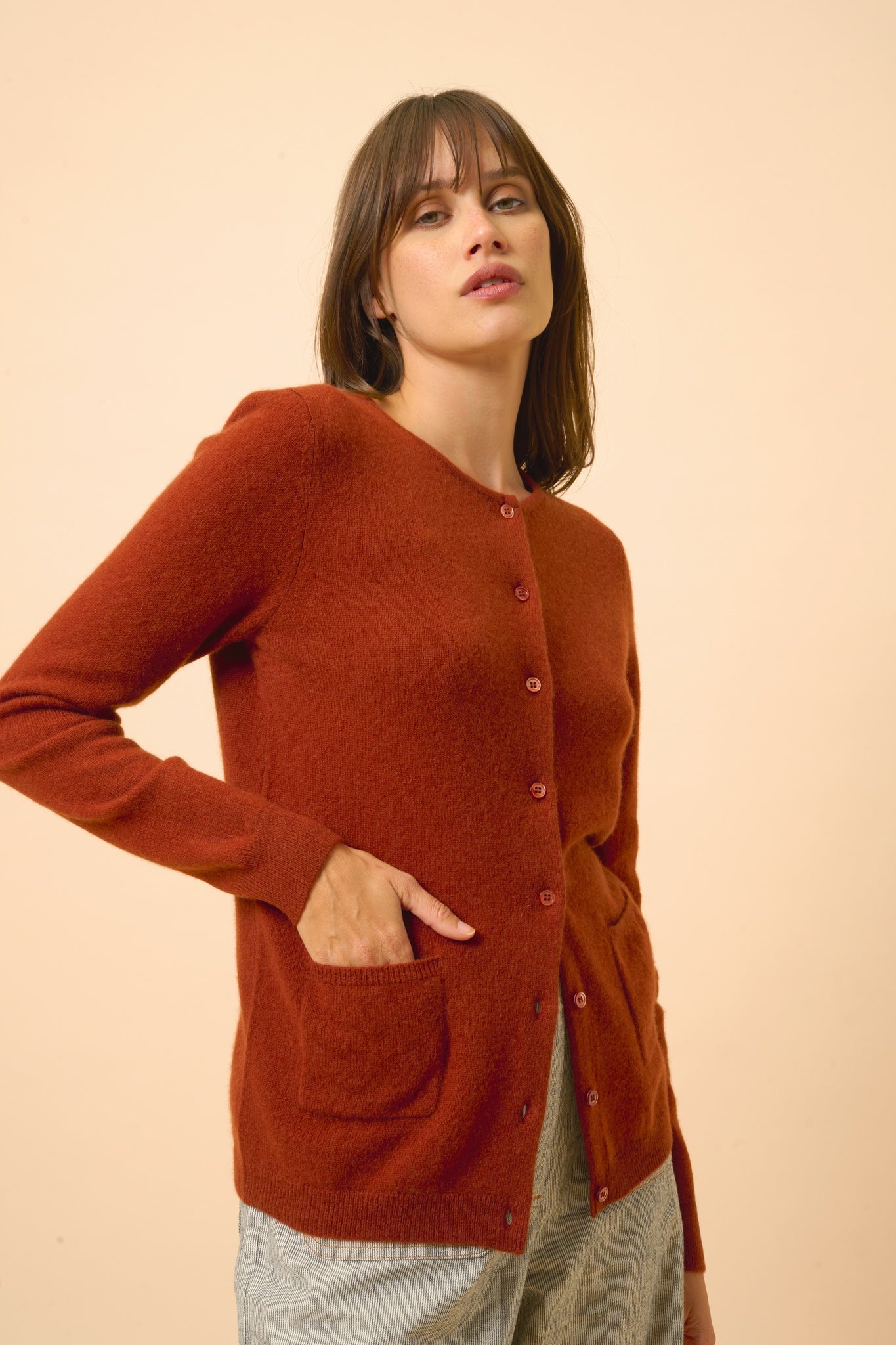 KATHARINE cardigan round neck squirrel
