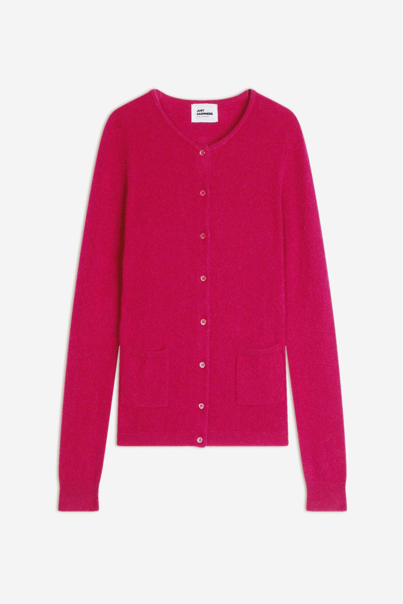katharine cardigan col rond fuchsia