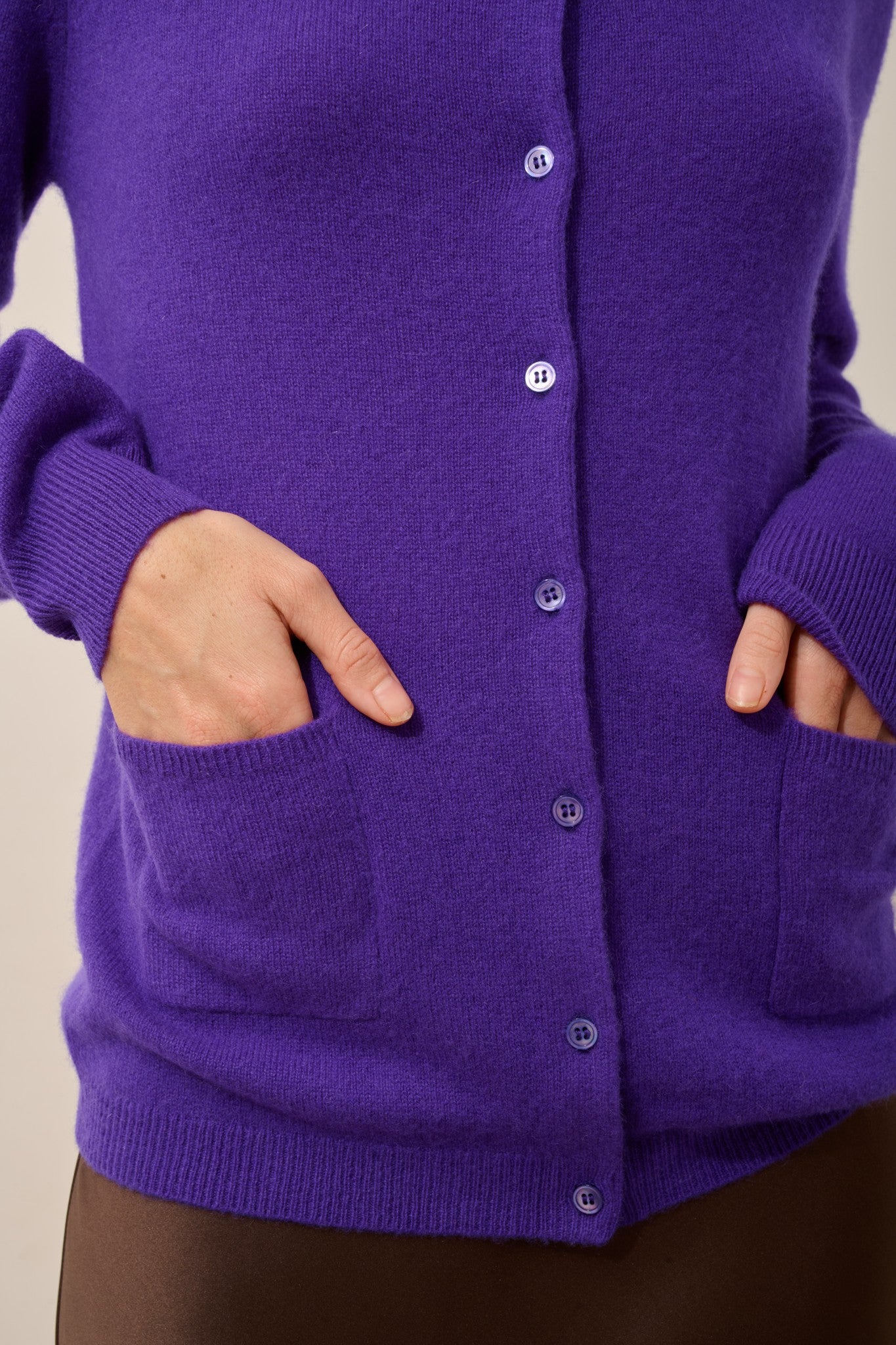 katharine cardigan with round neck in gentian blue