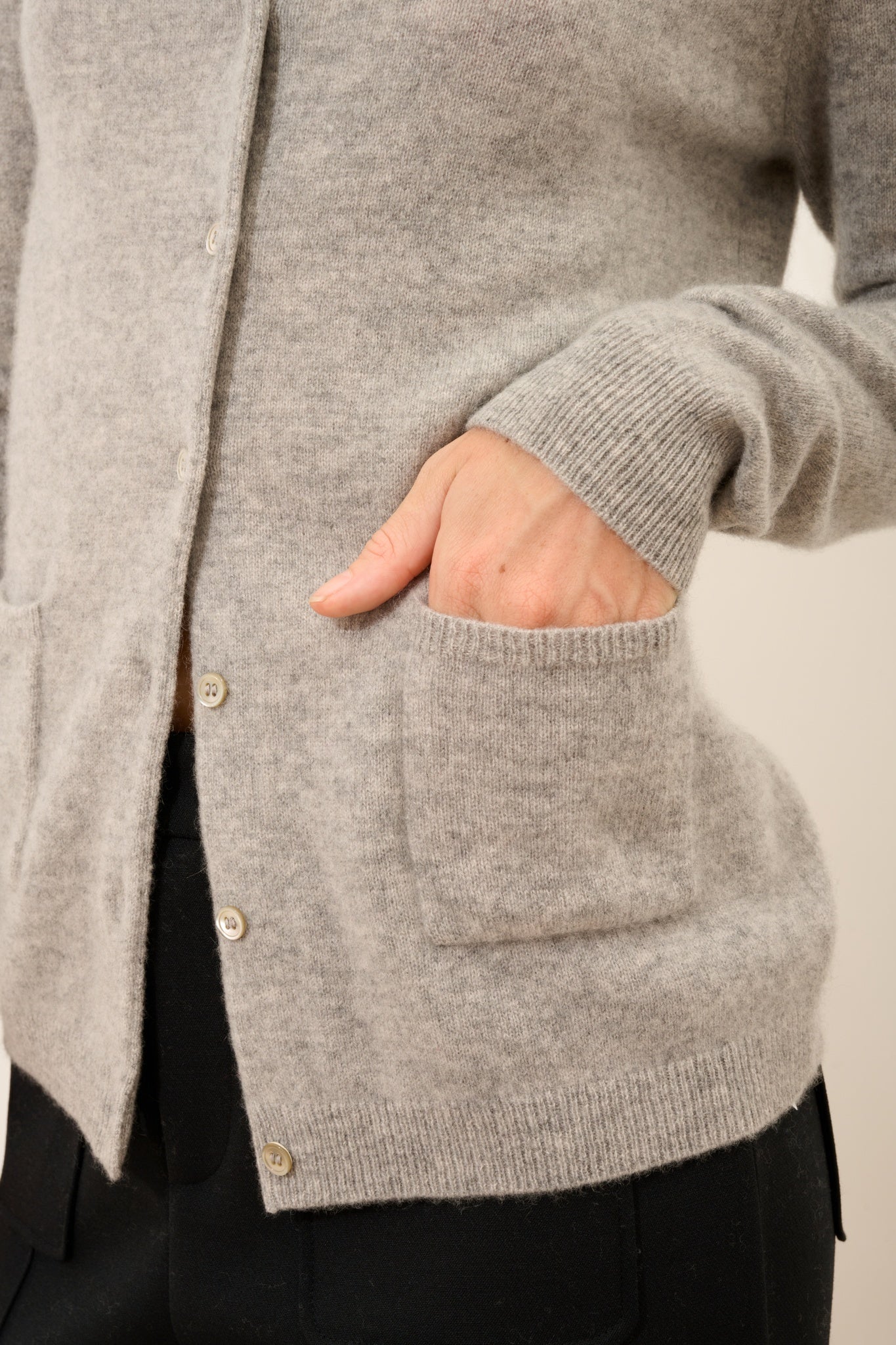 KATHARINE cardigan nuage chiné round neck