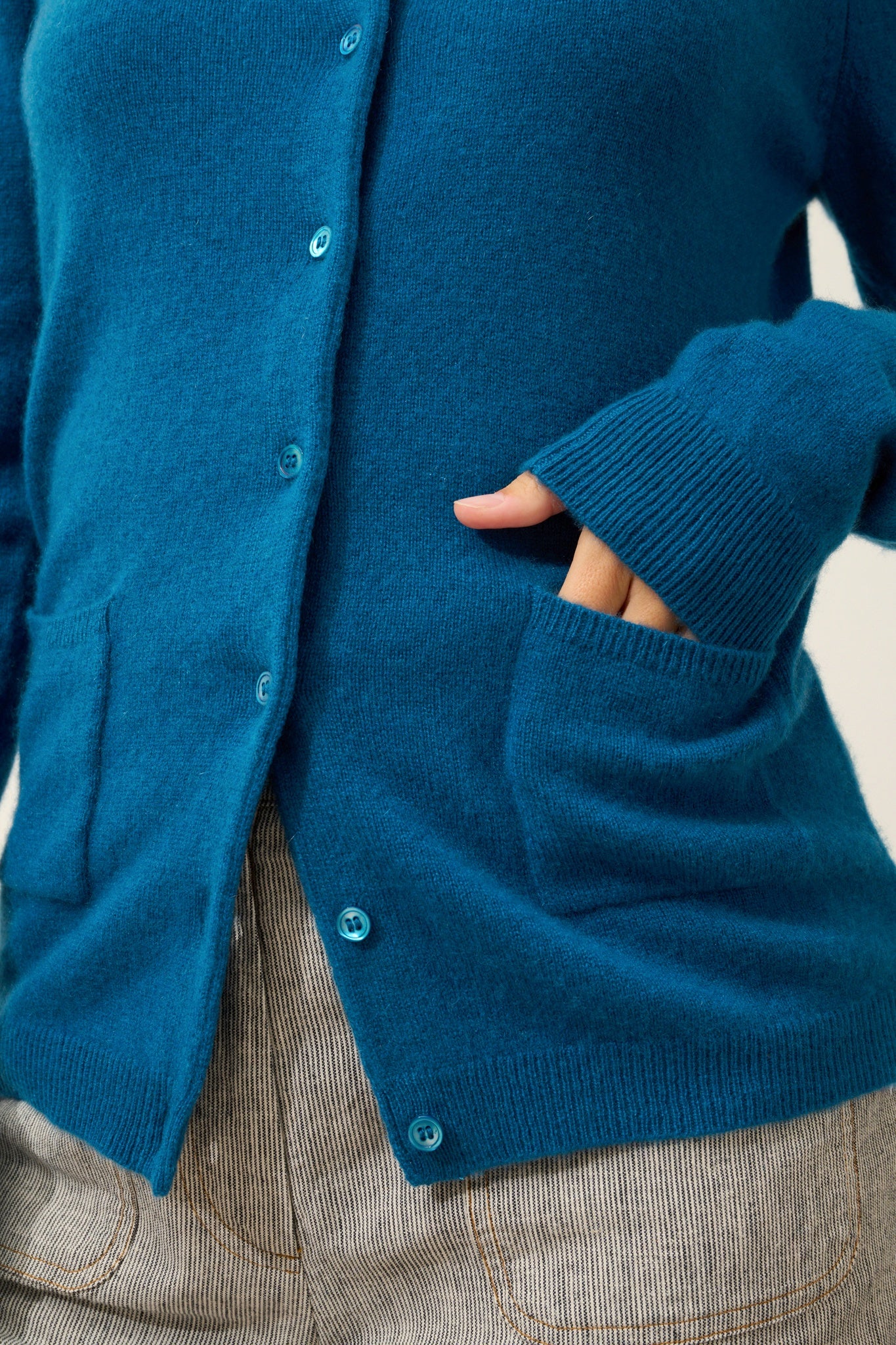 KATHARINE cardigan col rond paon