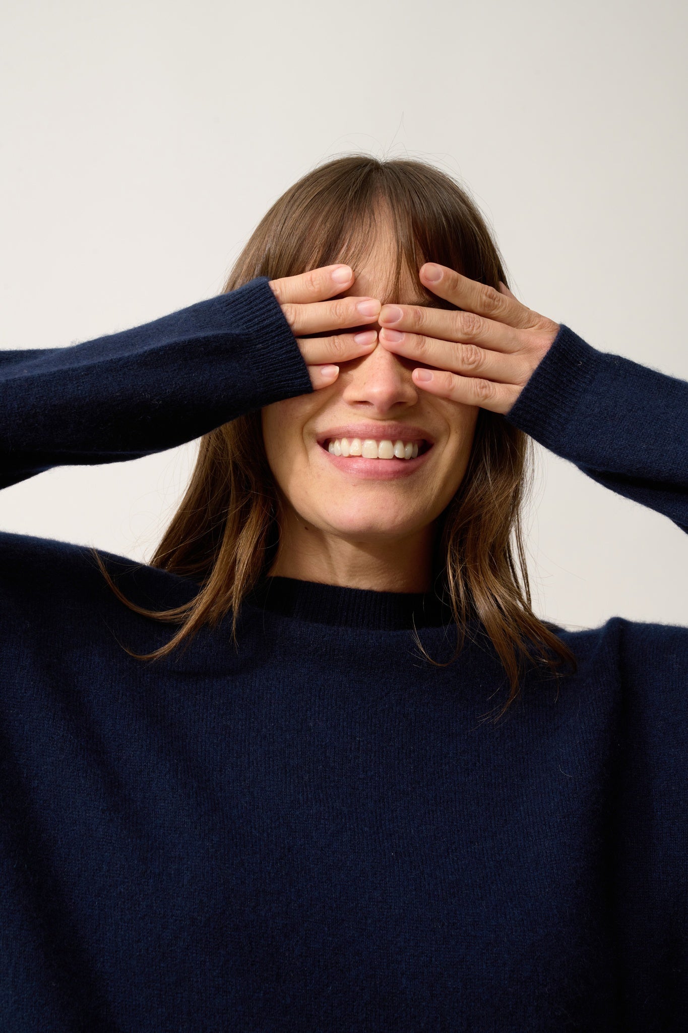 KAYLA pull col rond navy