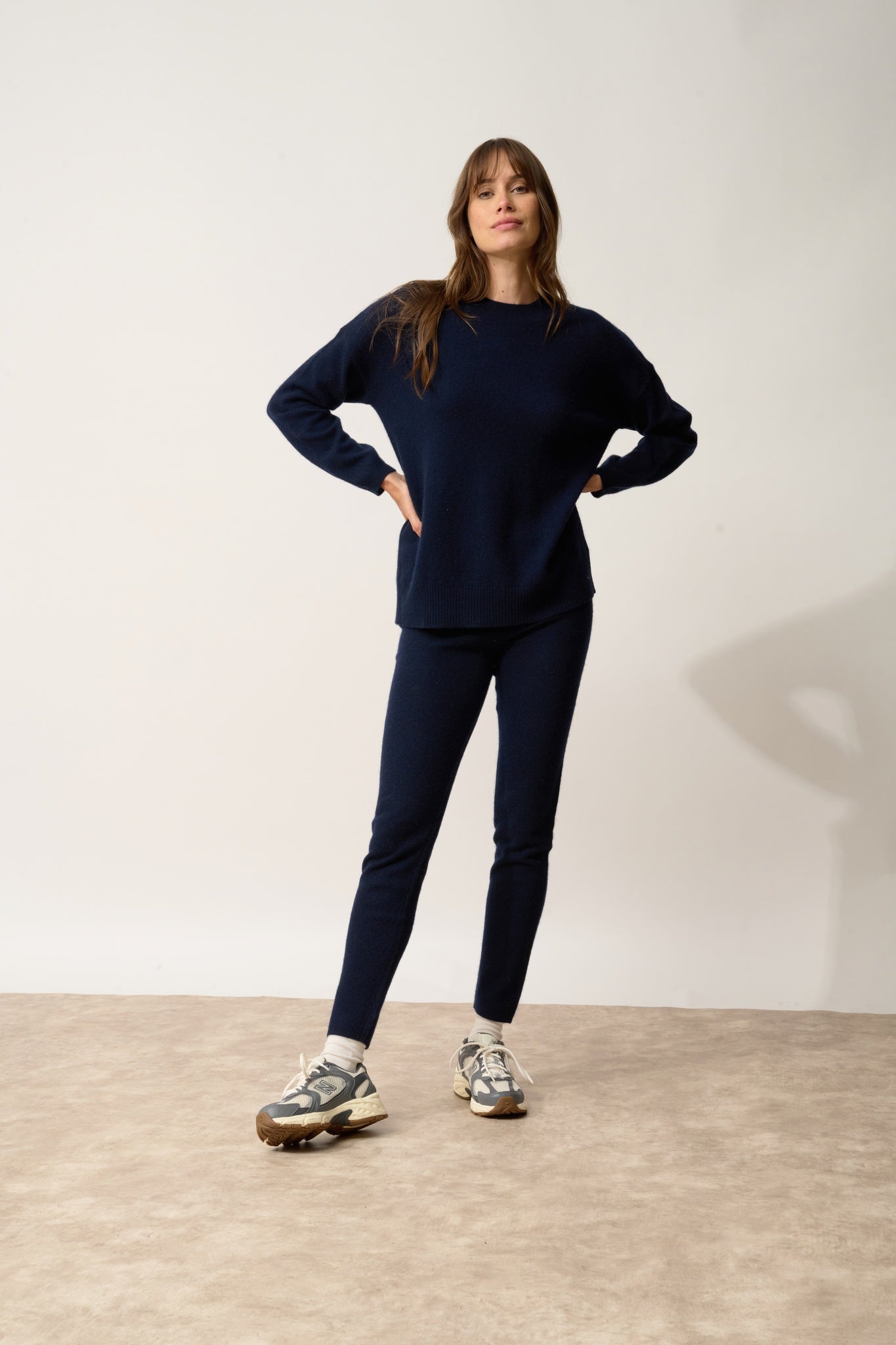 KAYLA pull col rond navy