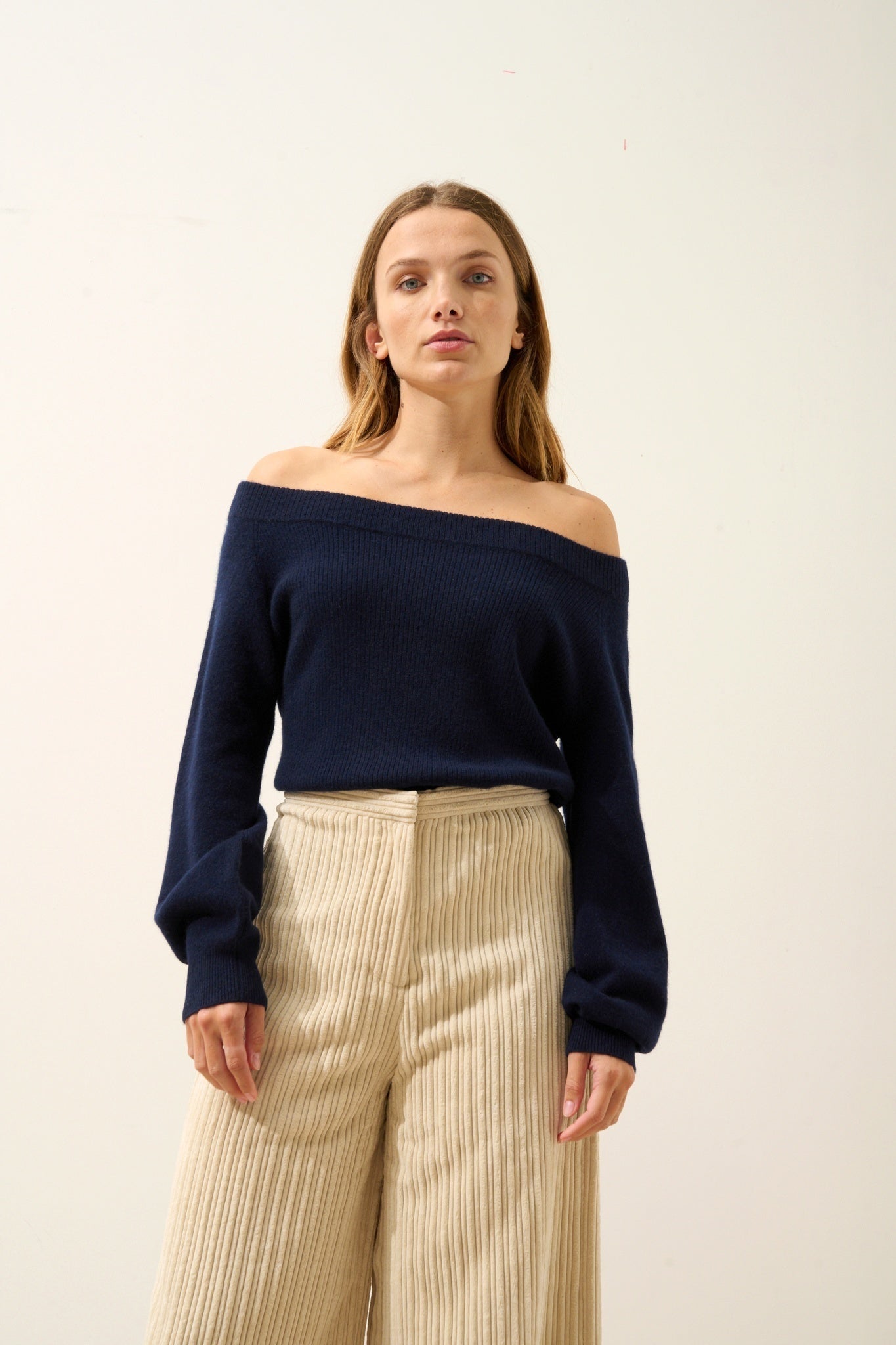 KELLY pull col bateau navy