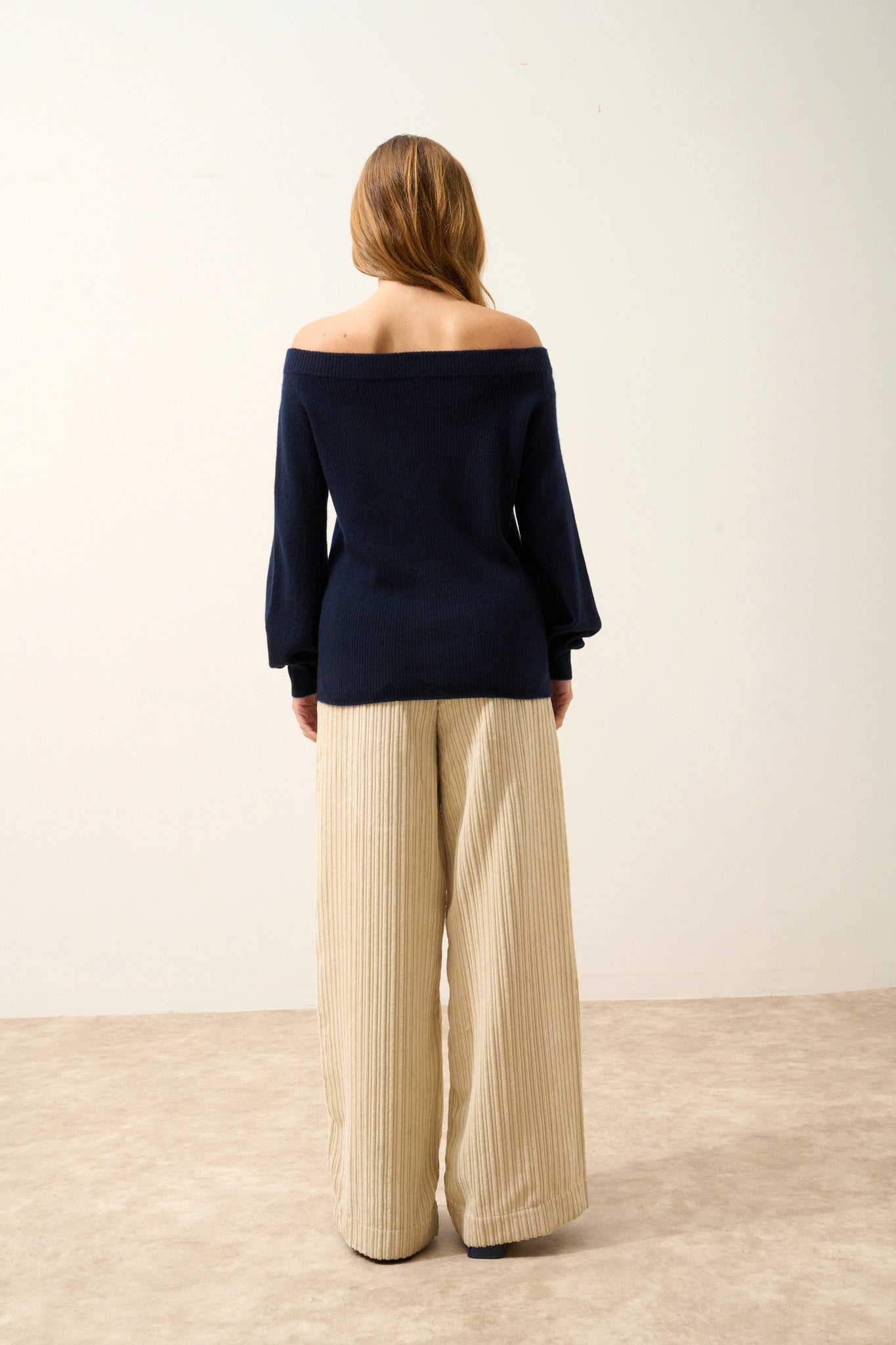 KELLY pull col bateau navy