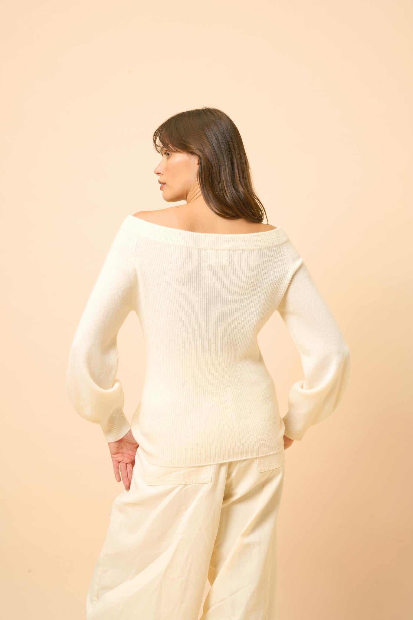 KELLY pull col bateau neige