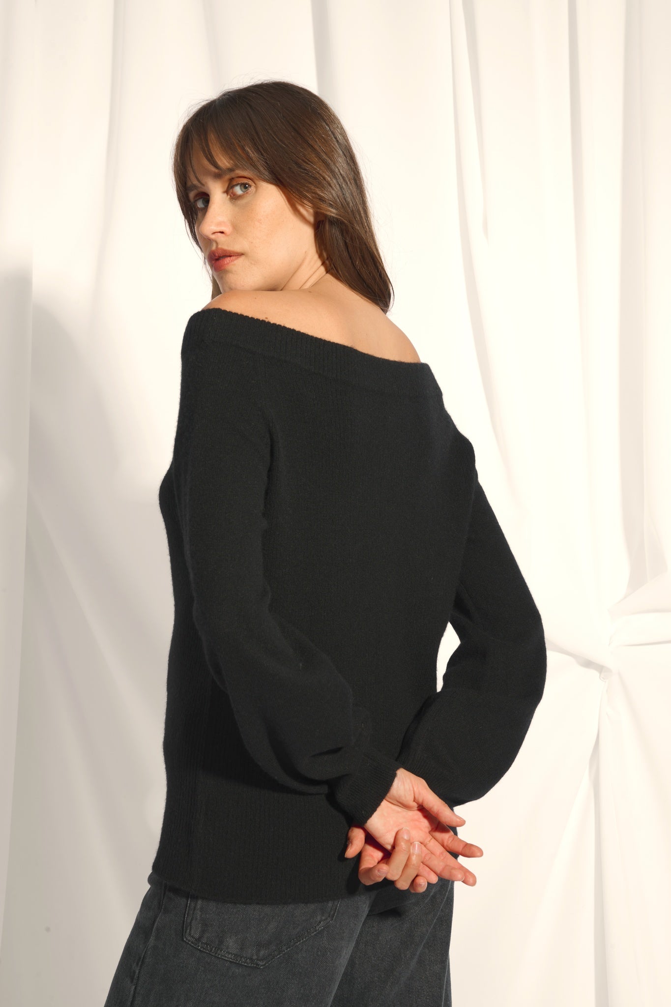 KELLY pull col bateau noir