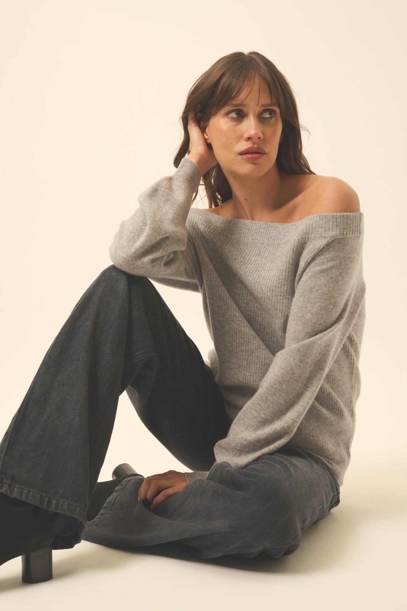 KELLY cloudy boat-neck sweater