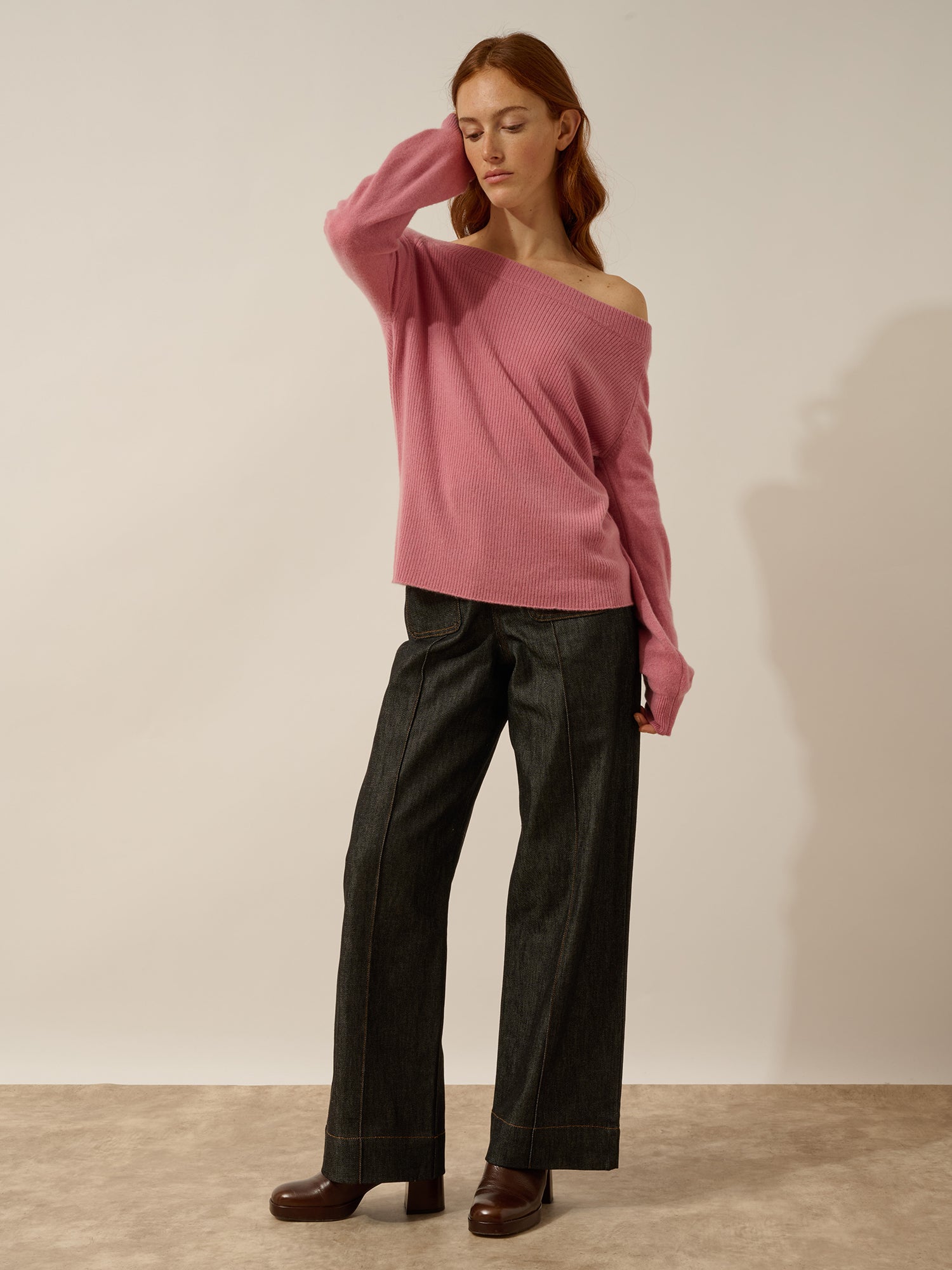 KELLY petal boat-neck sweater