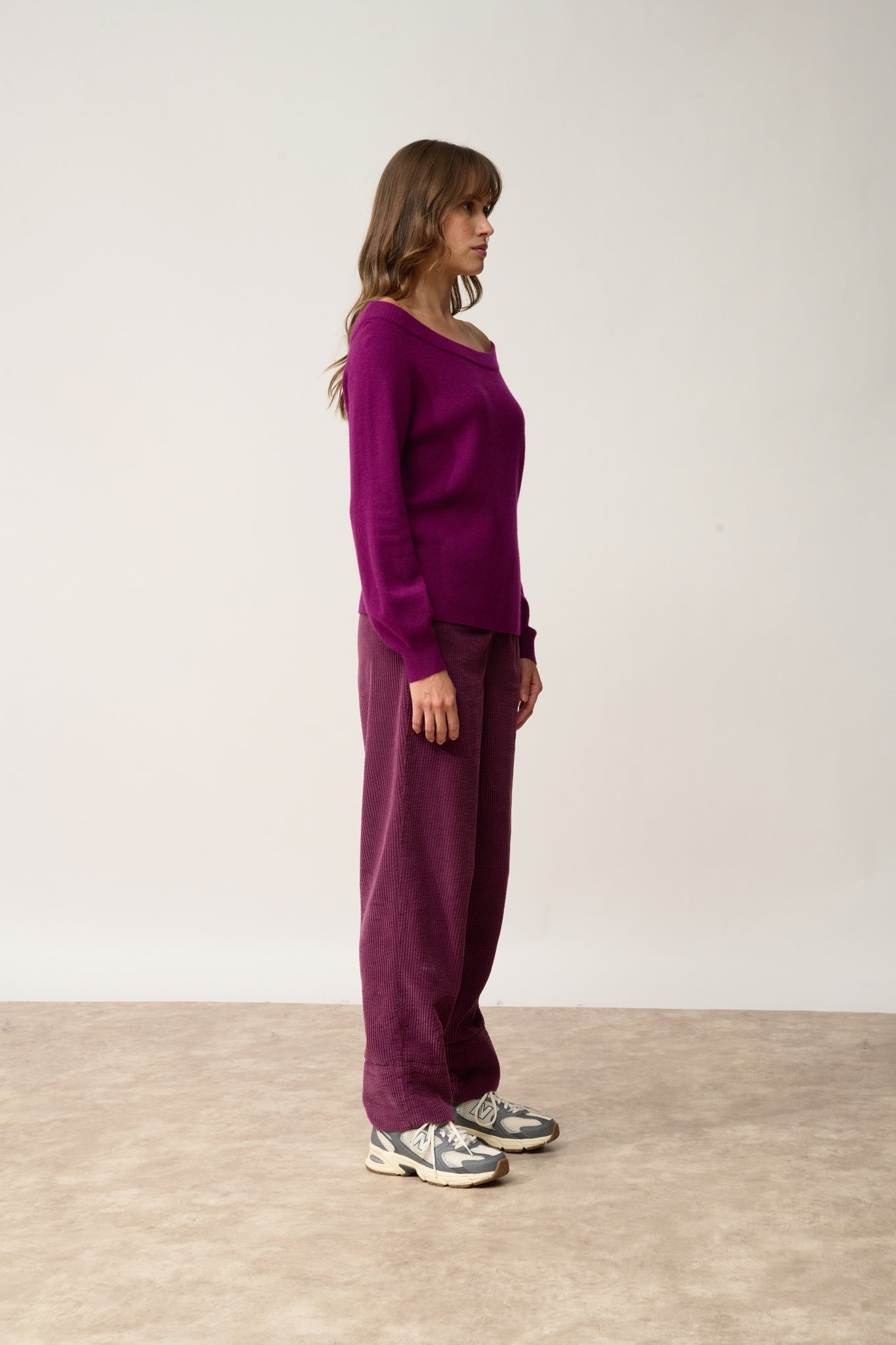 KELLY pull col bateau prune