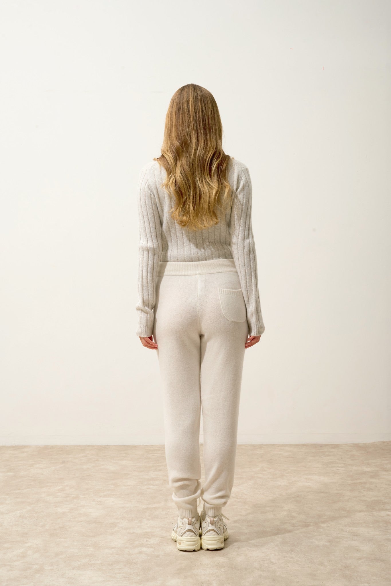 kirauna jogging 4 fils ivoire 100% cachemire