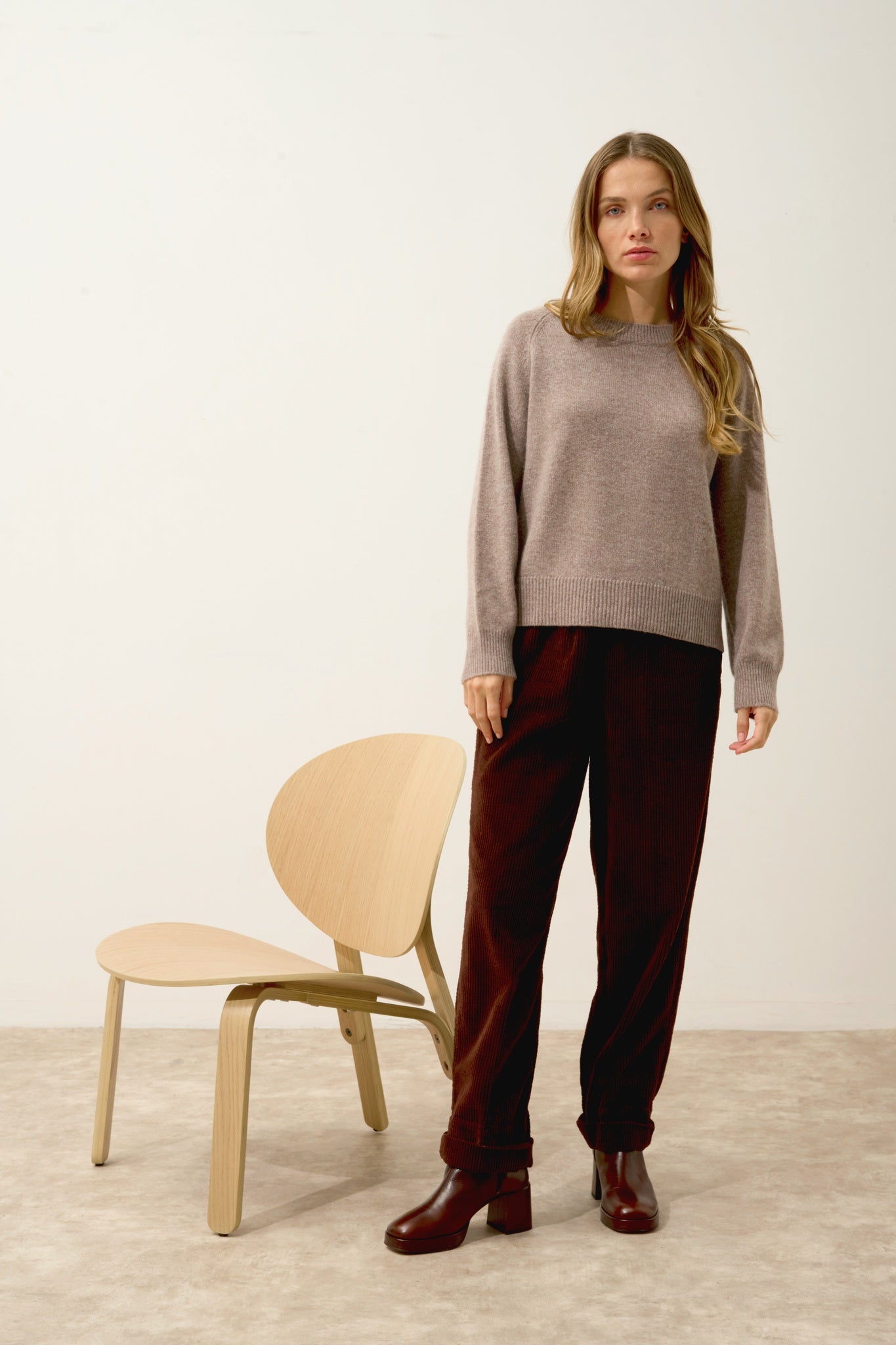 KONA pull col rond caribou chiné