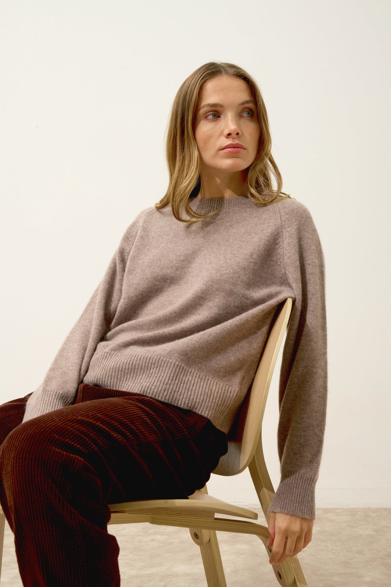 KONA pull col rond caribou chiné