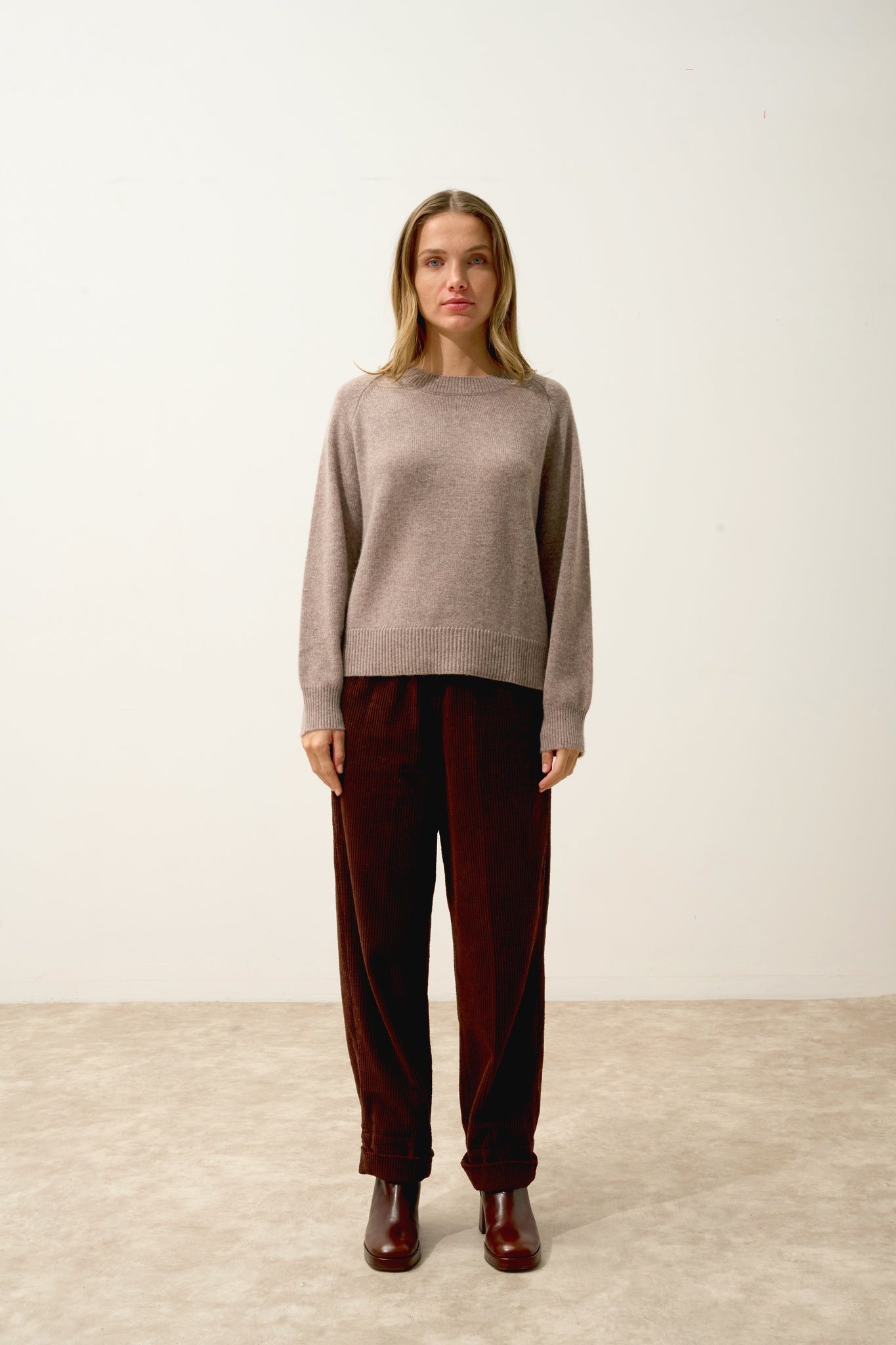 KONA pull col rond caribou chiné