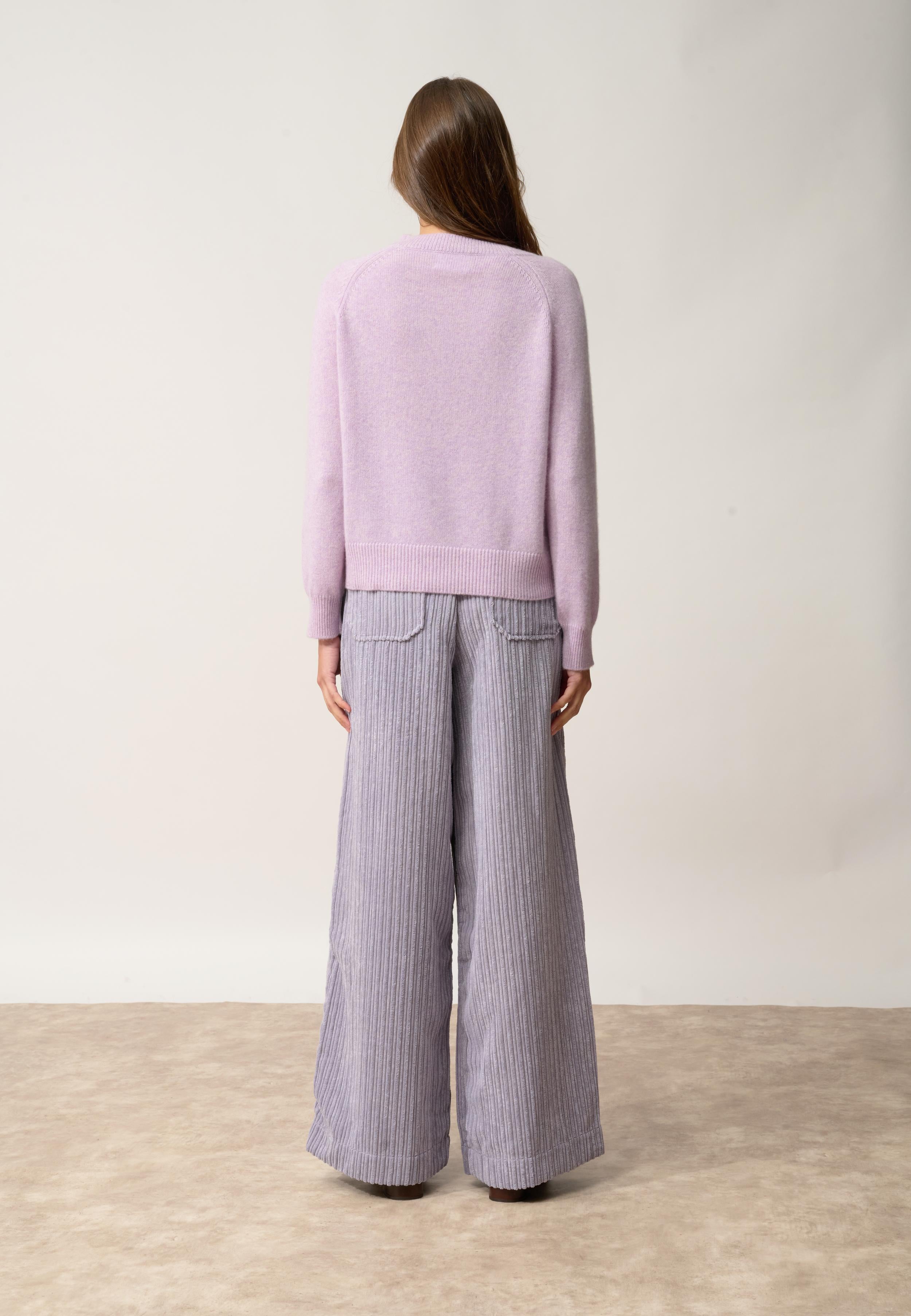 KONA round-neck sweater mauve mottled