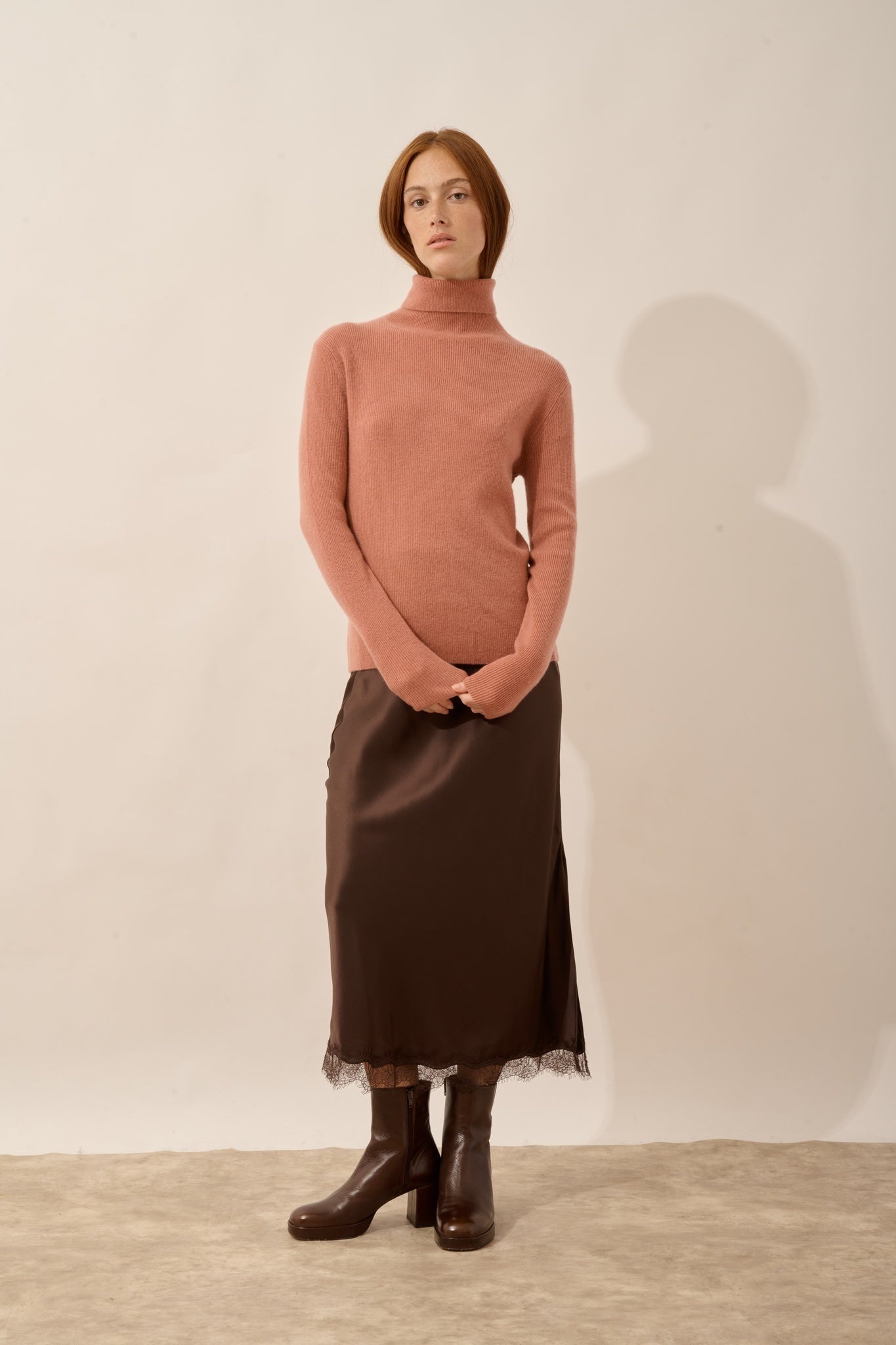 LANAIS pull col roulé dahlia