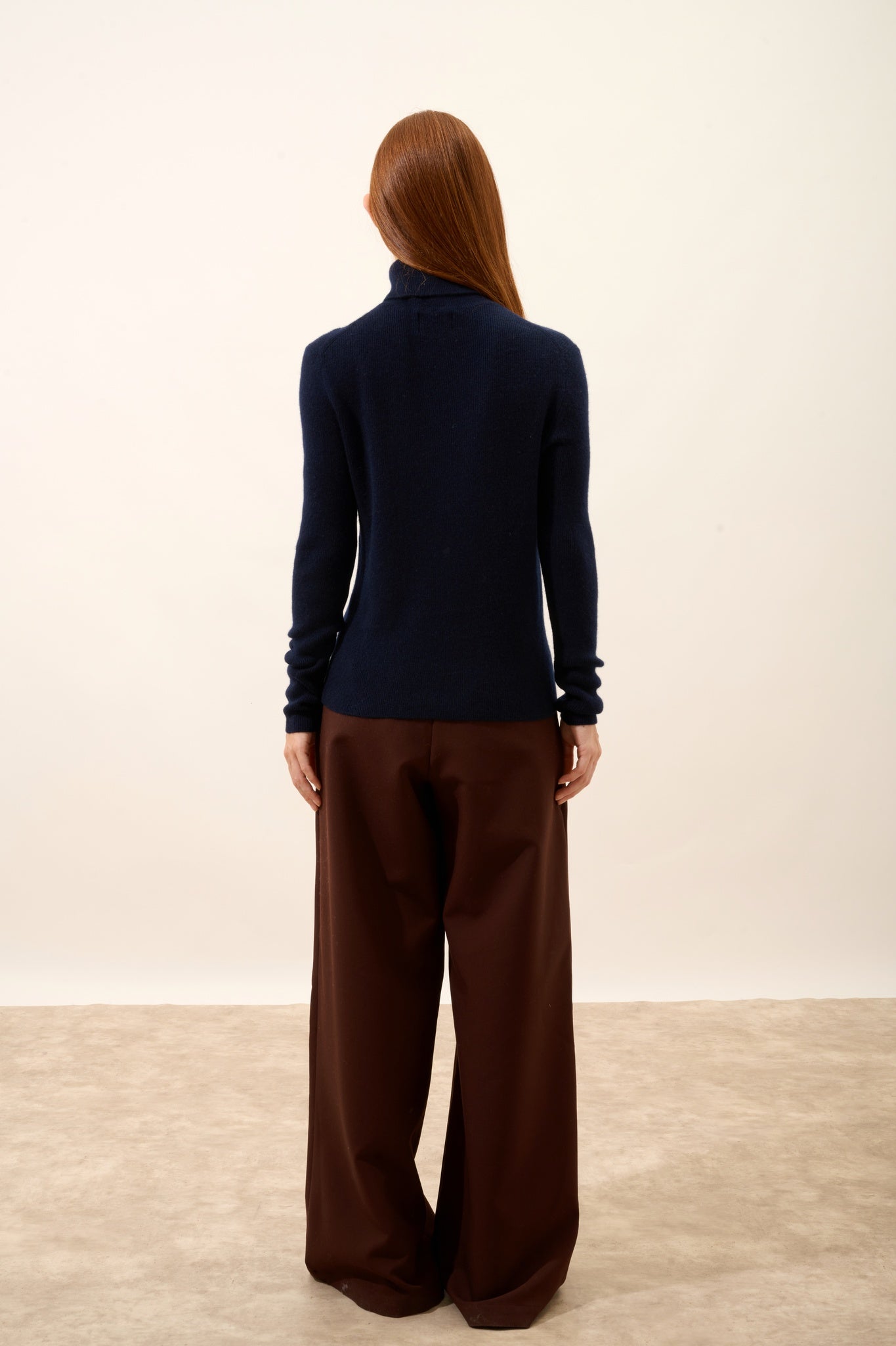 LANAIS pull col roulé navy