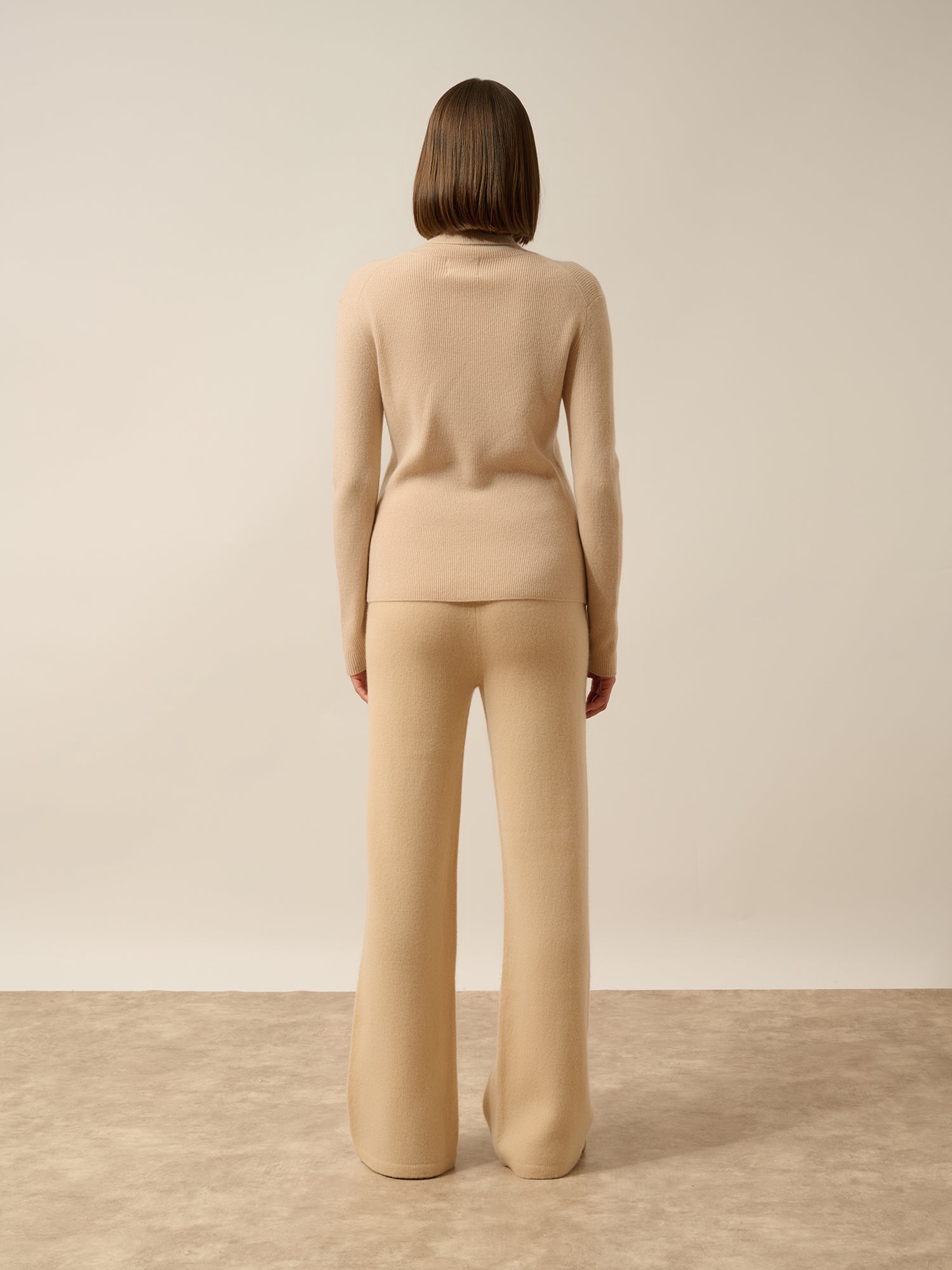 LANAIS pull col roulé sable