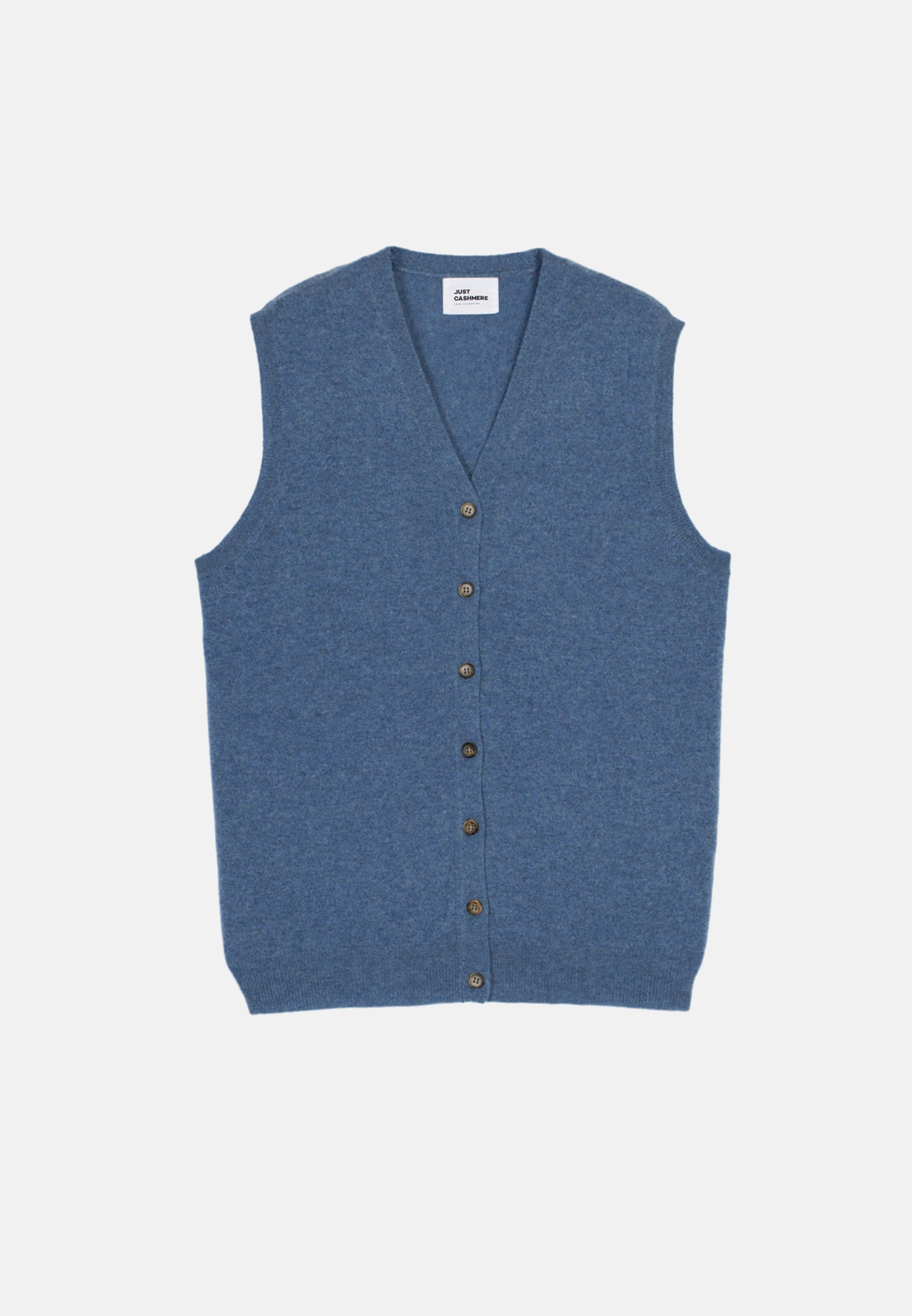 LANA cardigan col v bleu denim