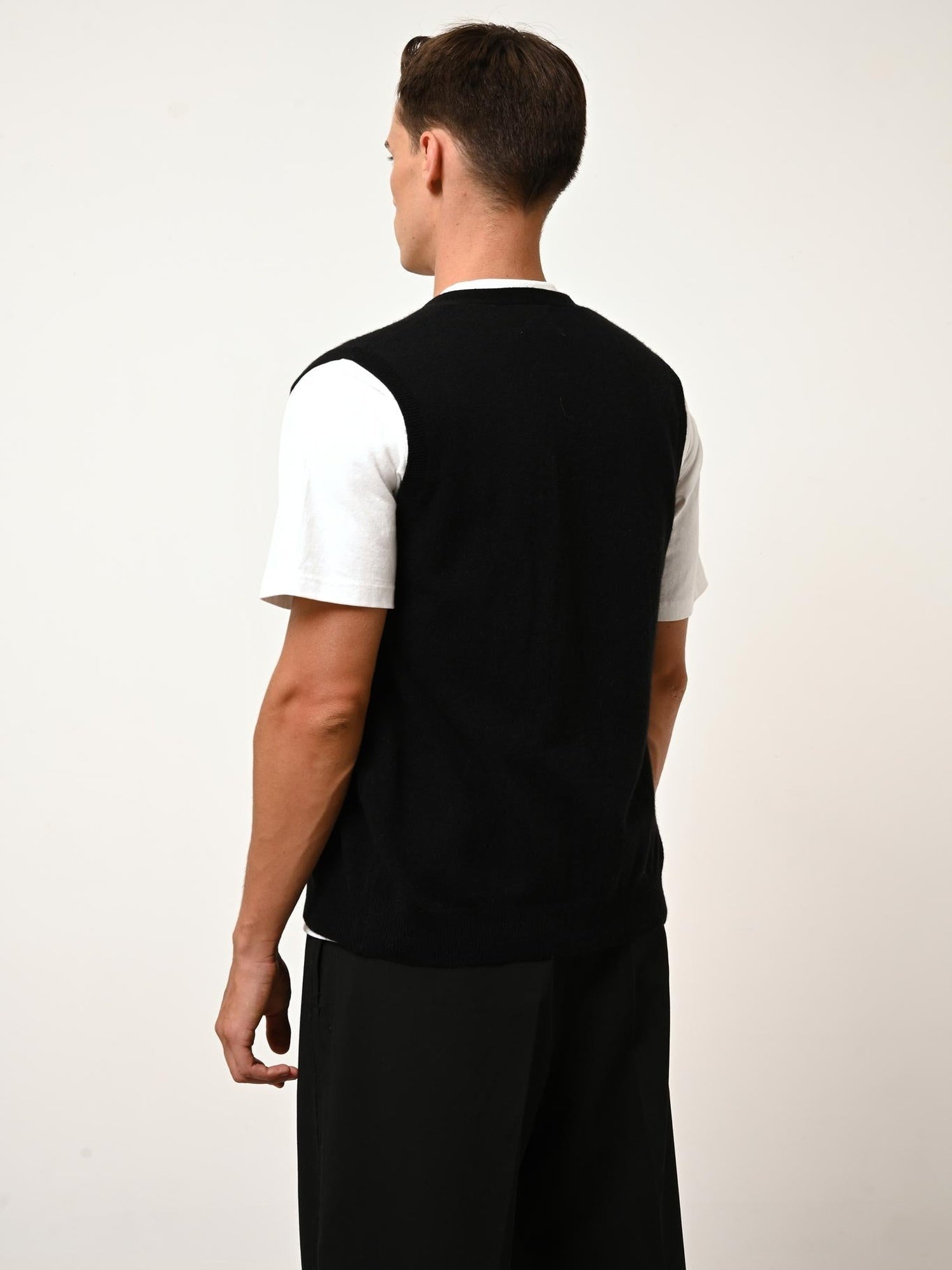 LANA black v-neck cardigan