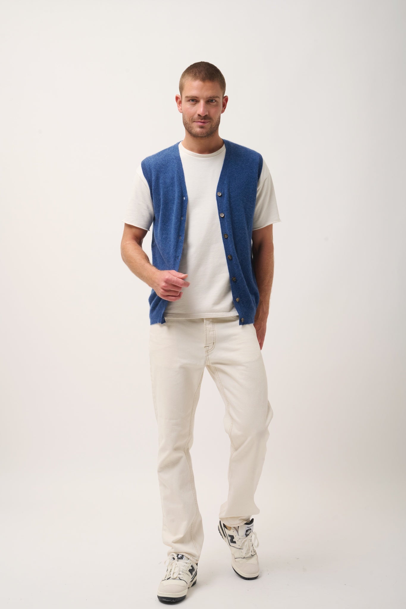 LANA v-neck cardigan ocean mottled