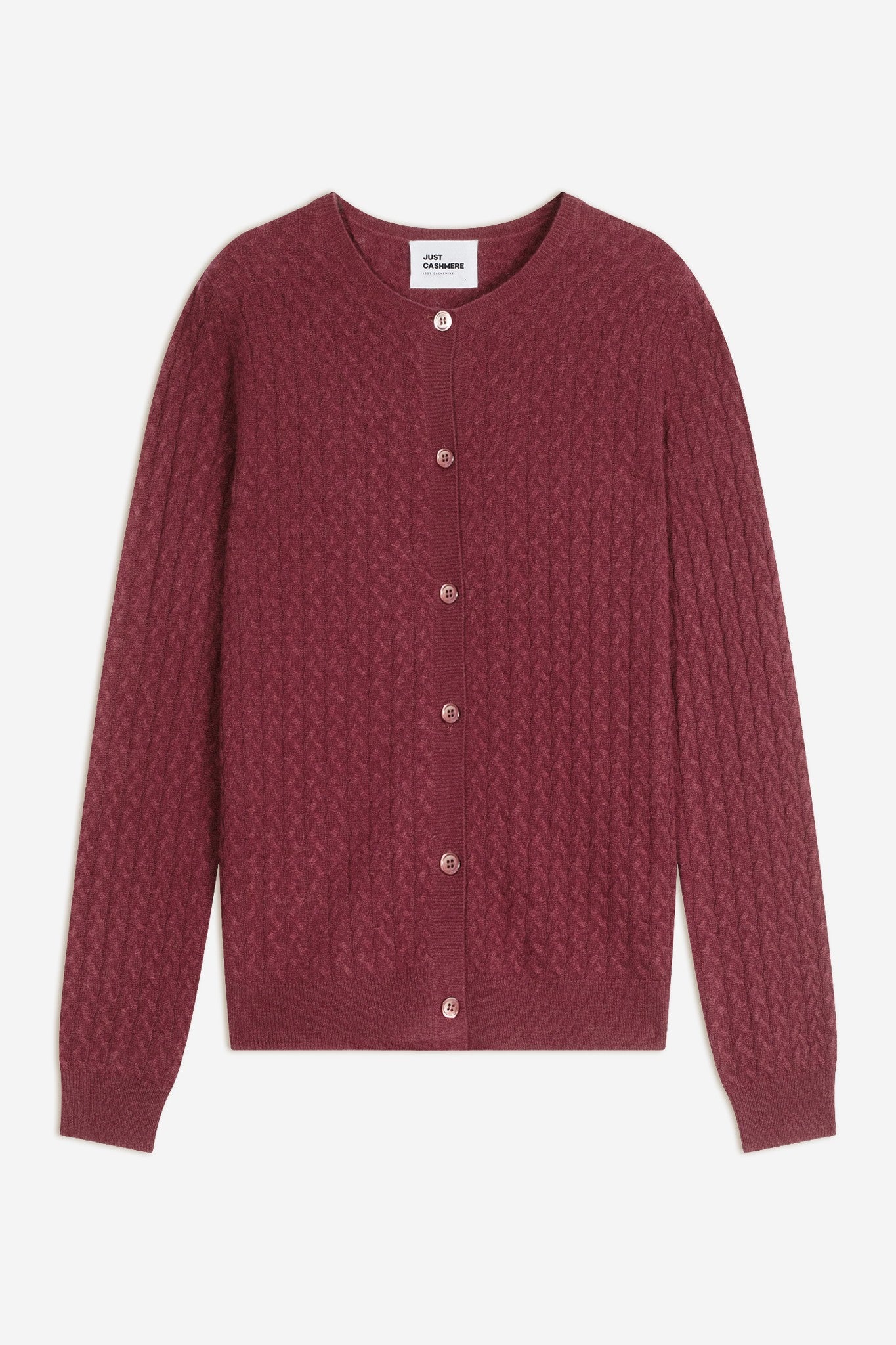 laura cardigan col rond cerise