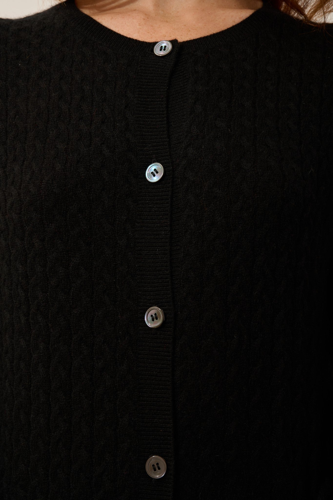 laura cardigan col rond noir