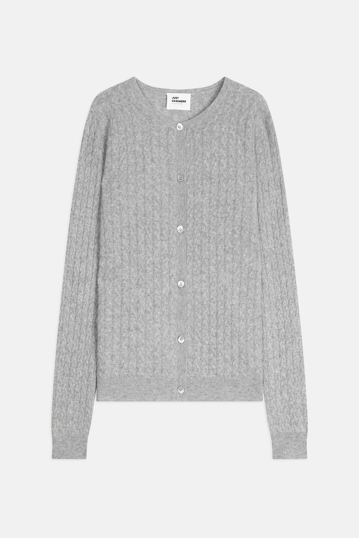 laura cardigan col rond nuage chiné