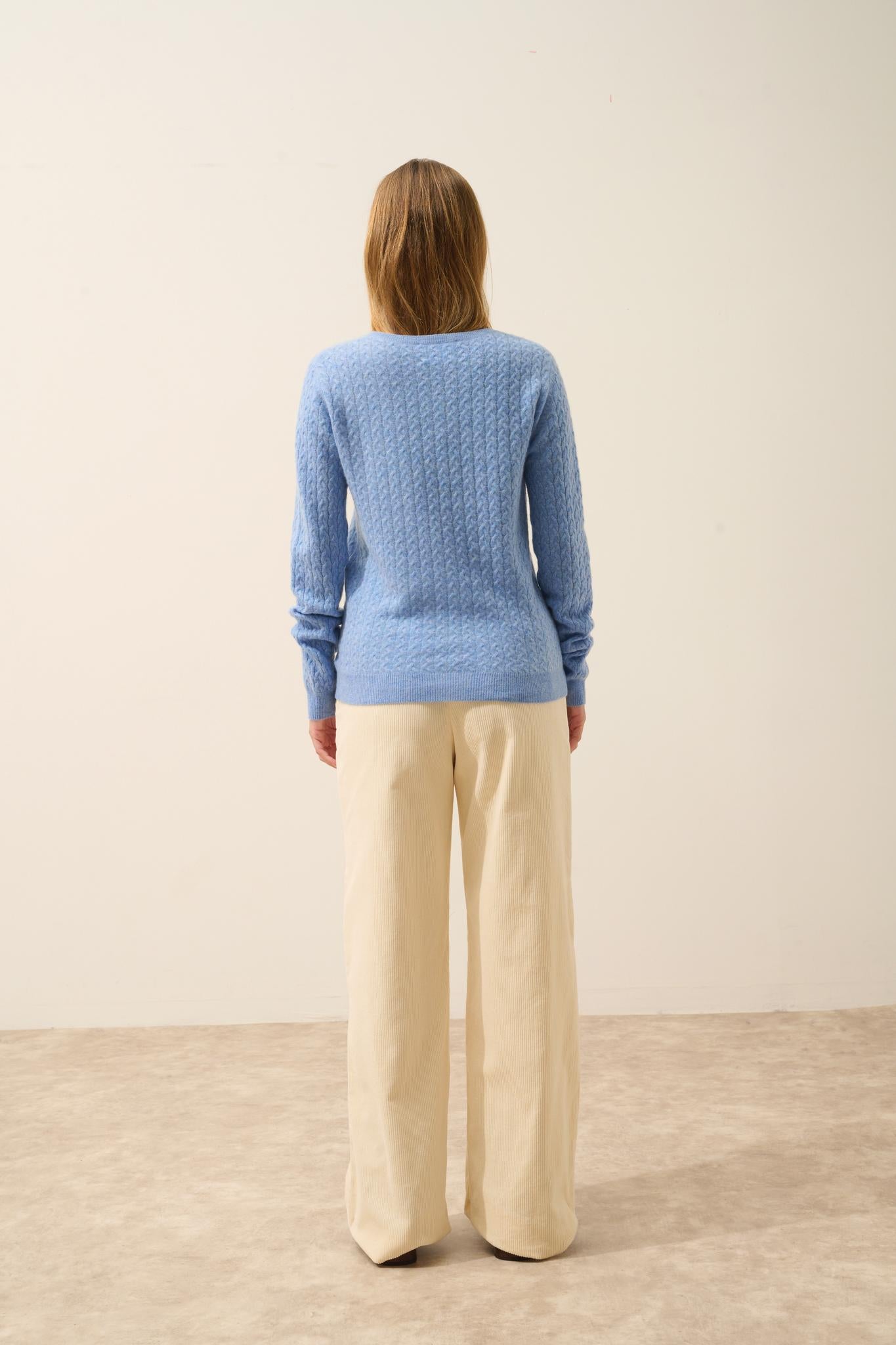 LAURA cardigan round neck sky